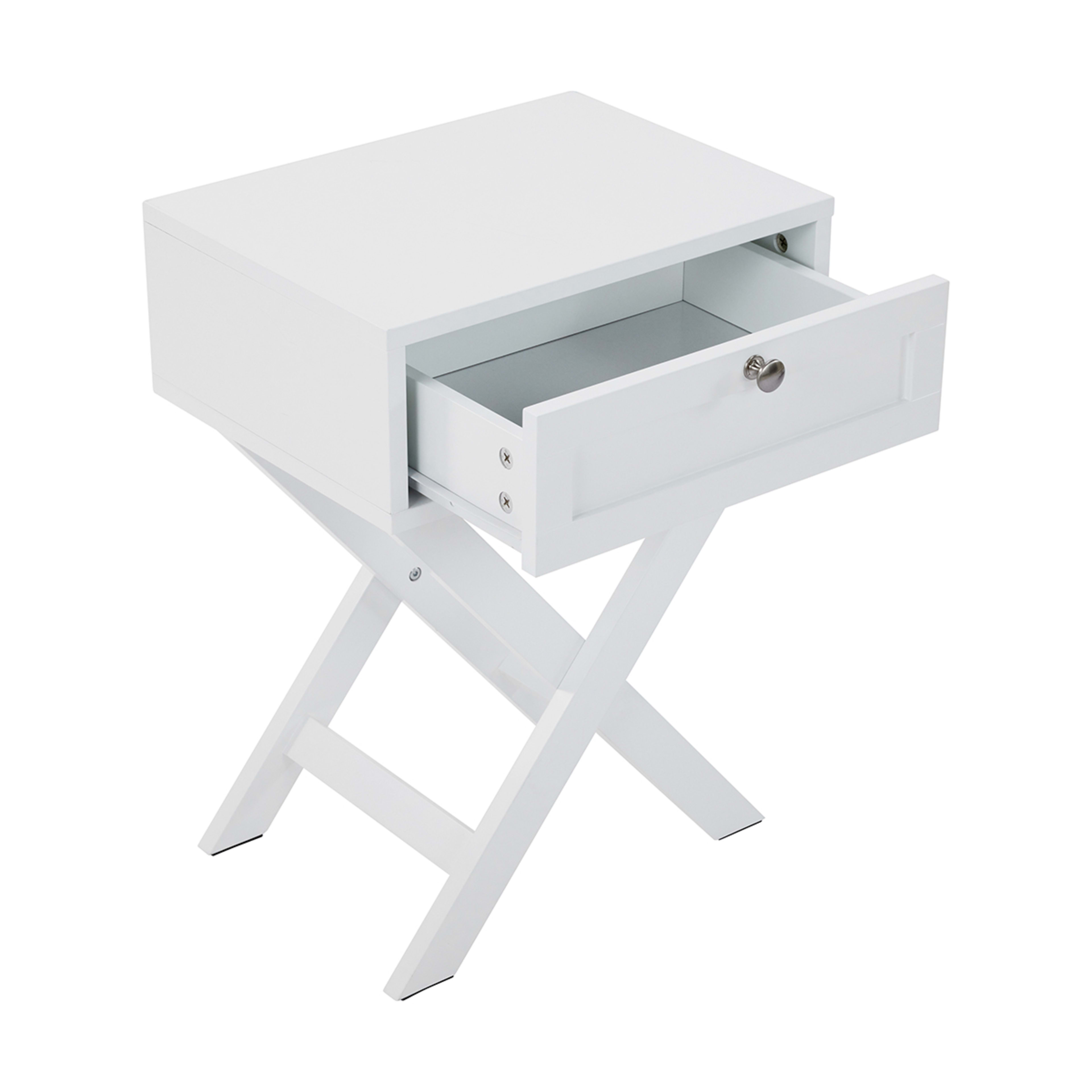 8 Hamptons Bedside Table with Drawer, 8 of 10