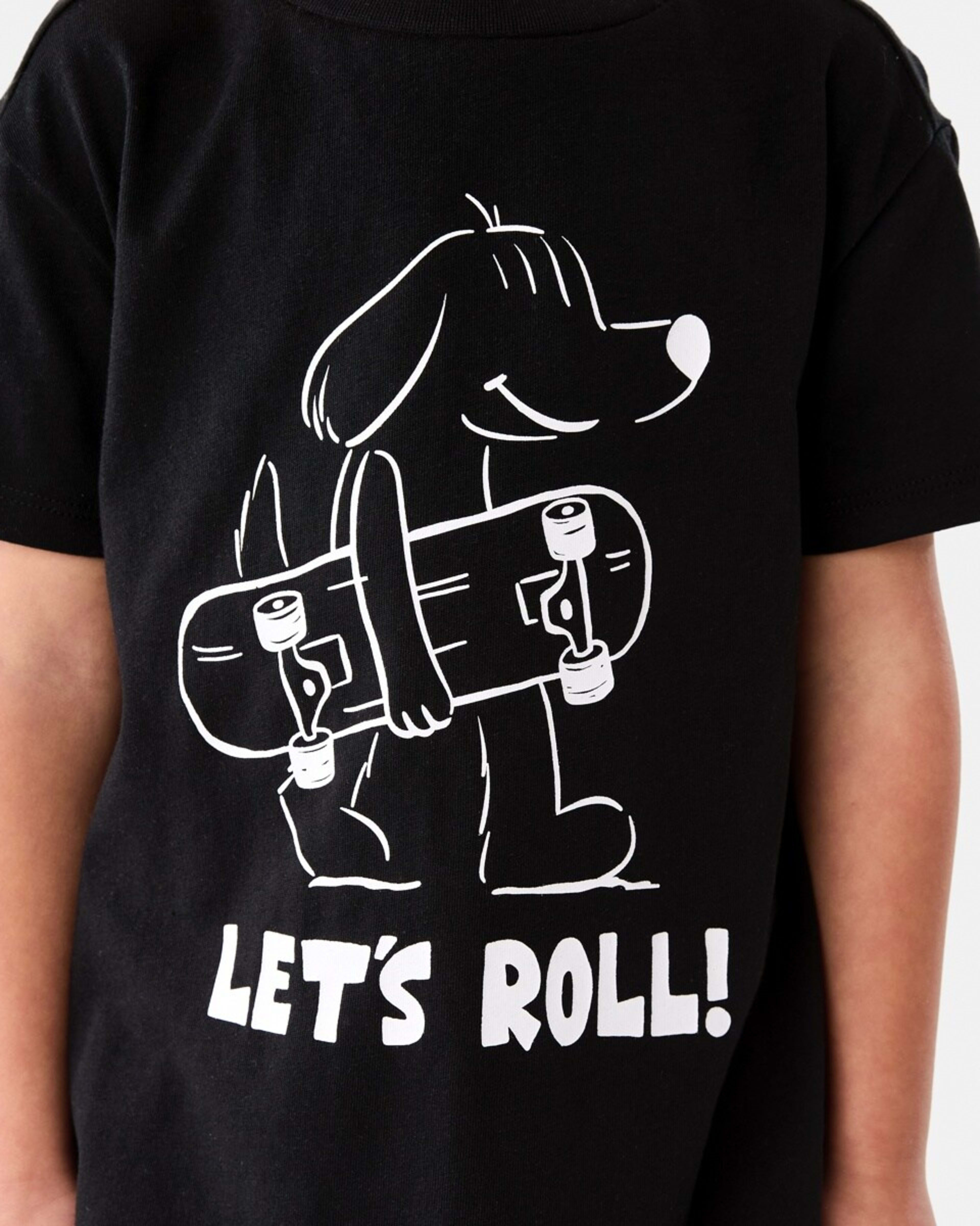 4 Chest Print T-shirt SKATE DOG KMART BLACK, 4 of 6