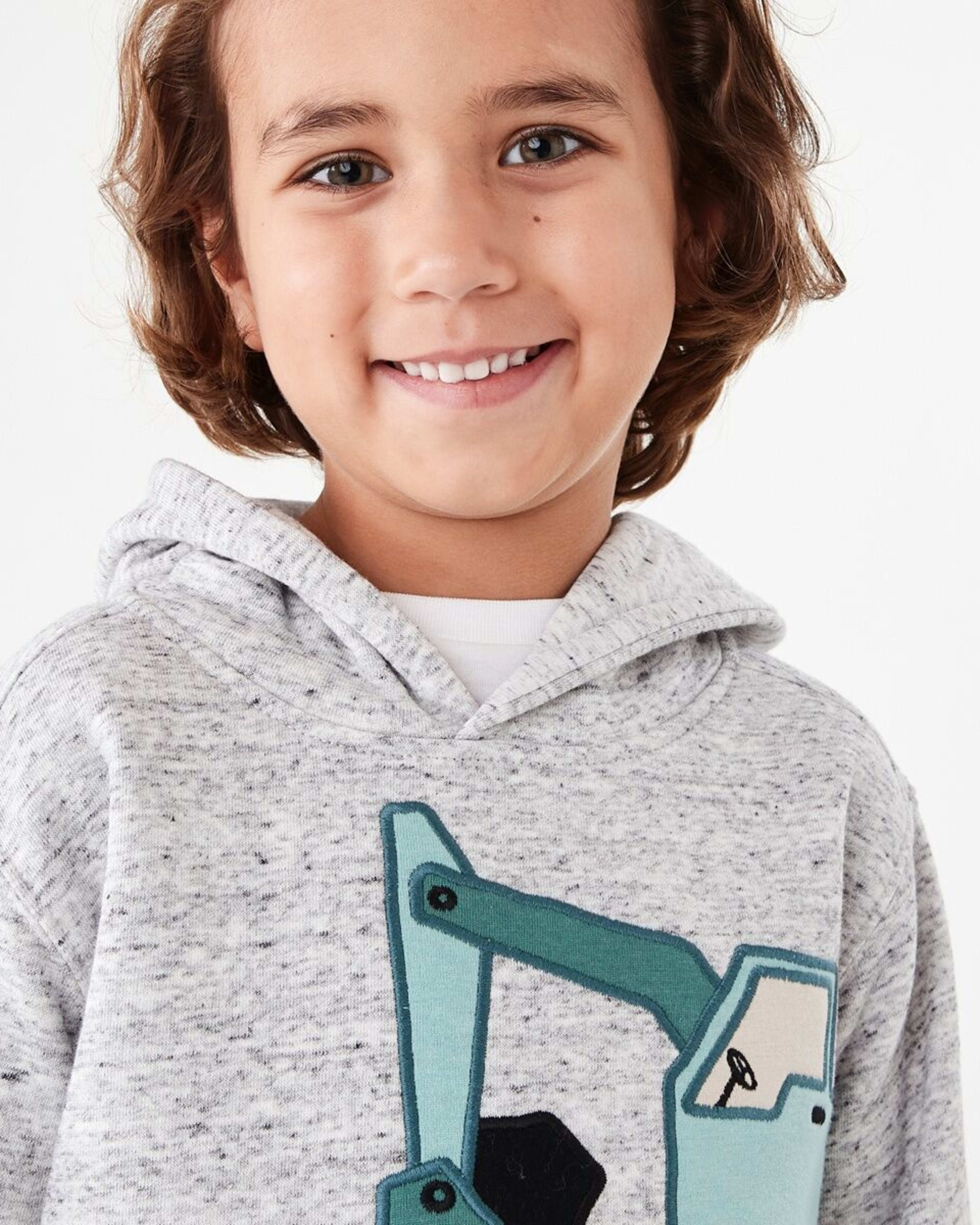 3 Applique Hoodie Diggers Grey Marle, 3 of 9