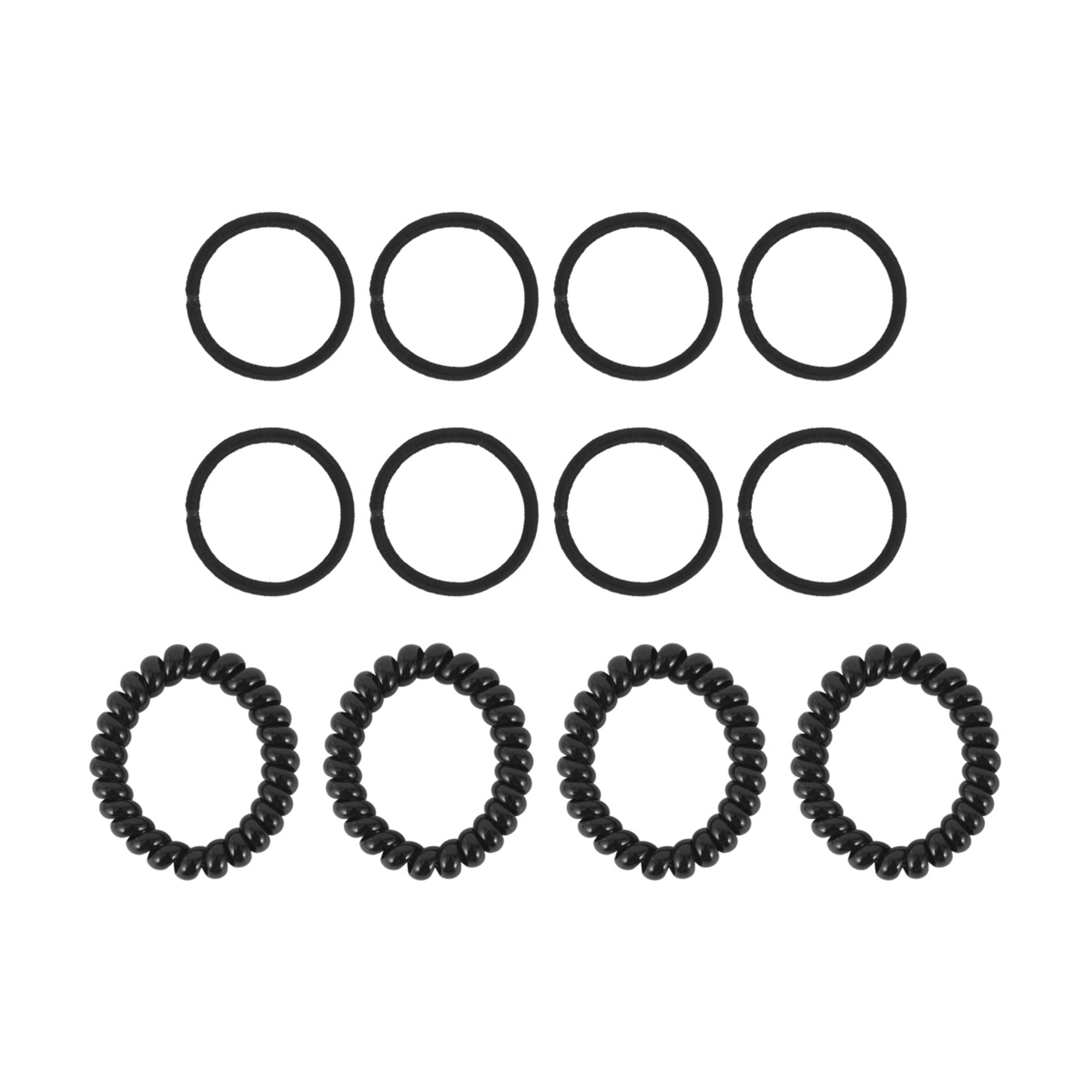 3 OXX Haircare 12 Pack Hair Elastics - Black, 3 of 4