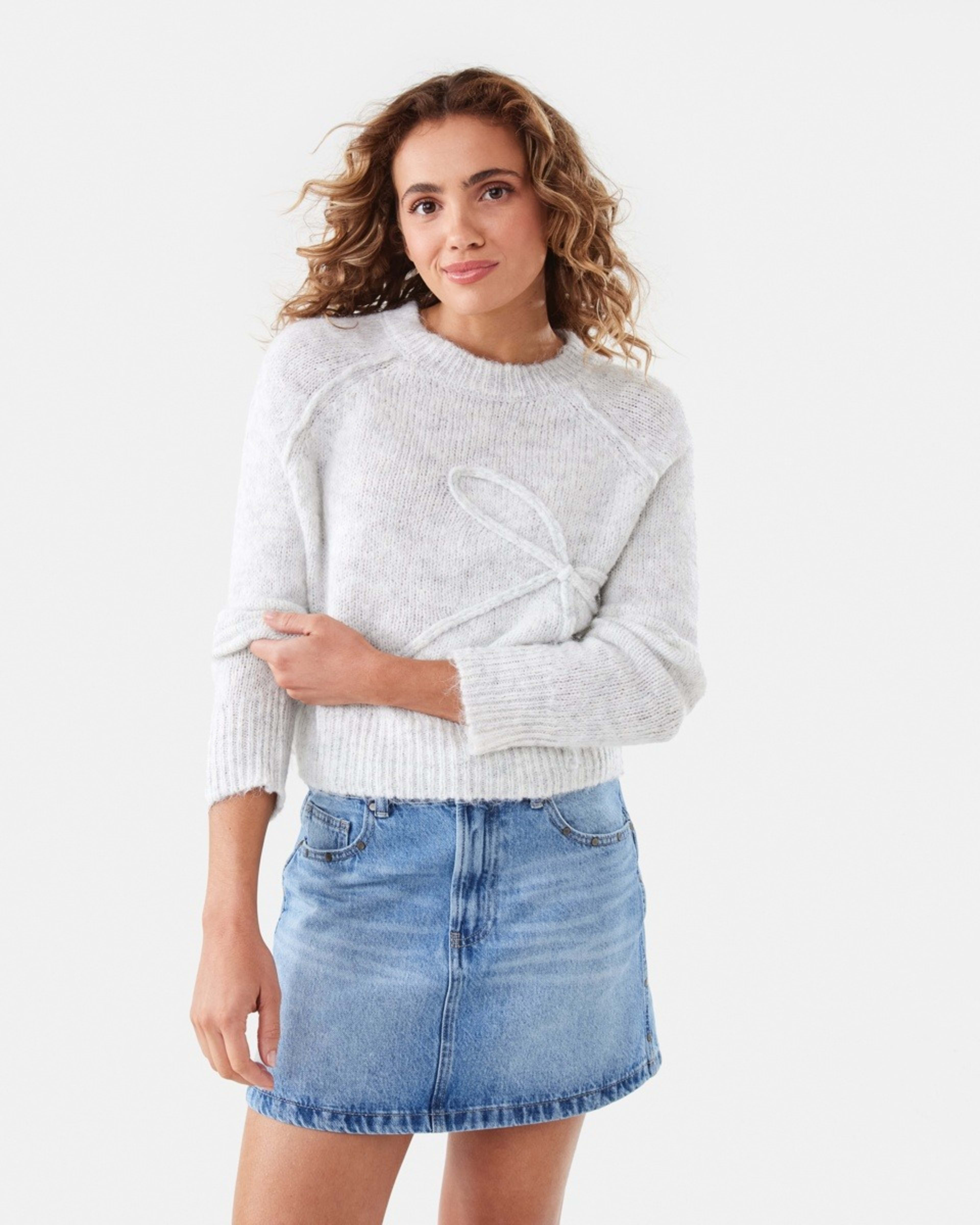 9 Bow Jumper Ecru, 9 of 10