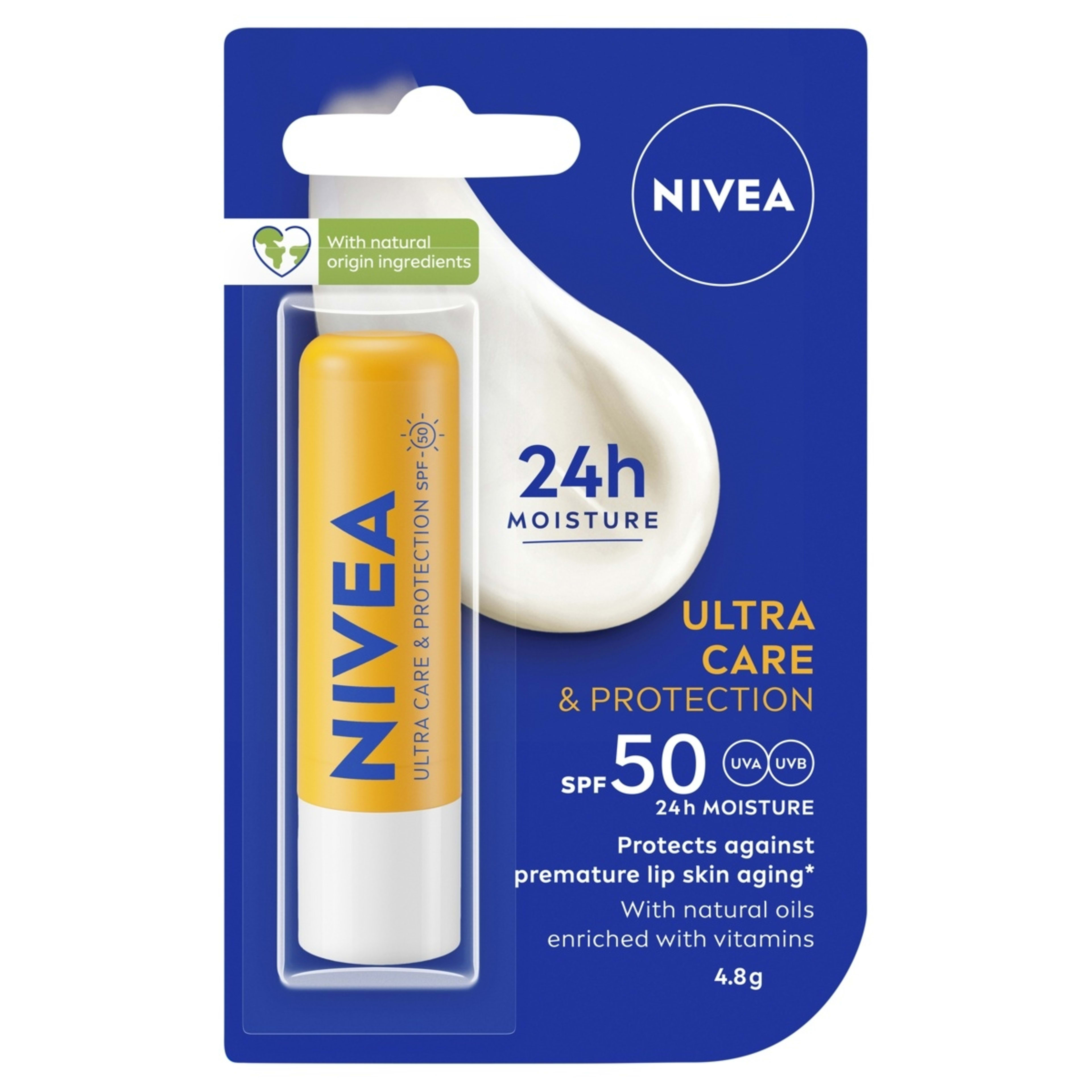 1 Nivea Ultra Care and Protection SPF 50 Lip Balm 4.8g