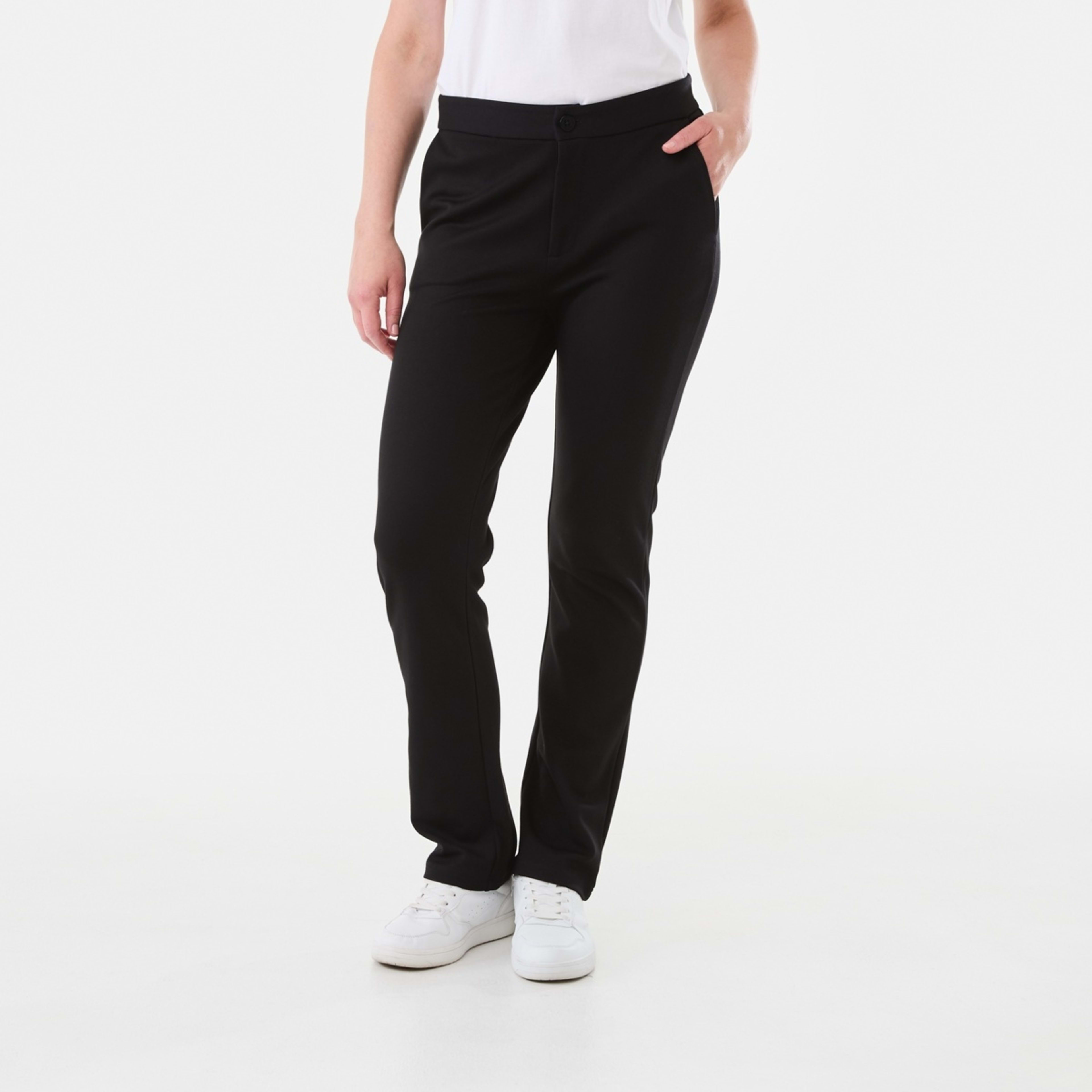 1 Slim Ponte Work Pants Black, 1 of 5