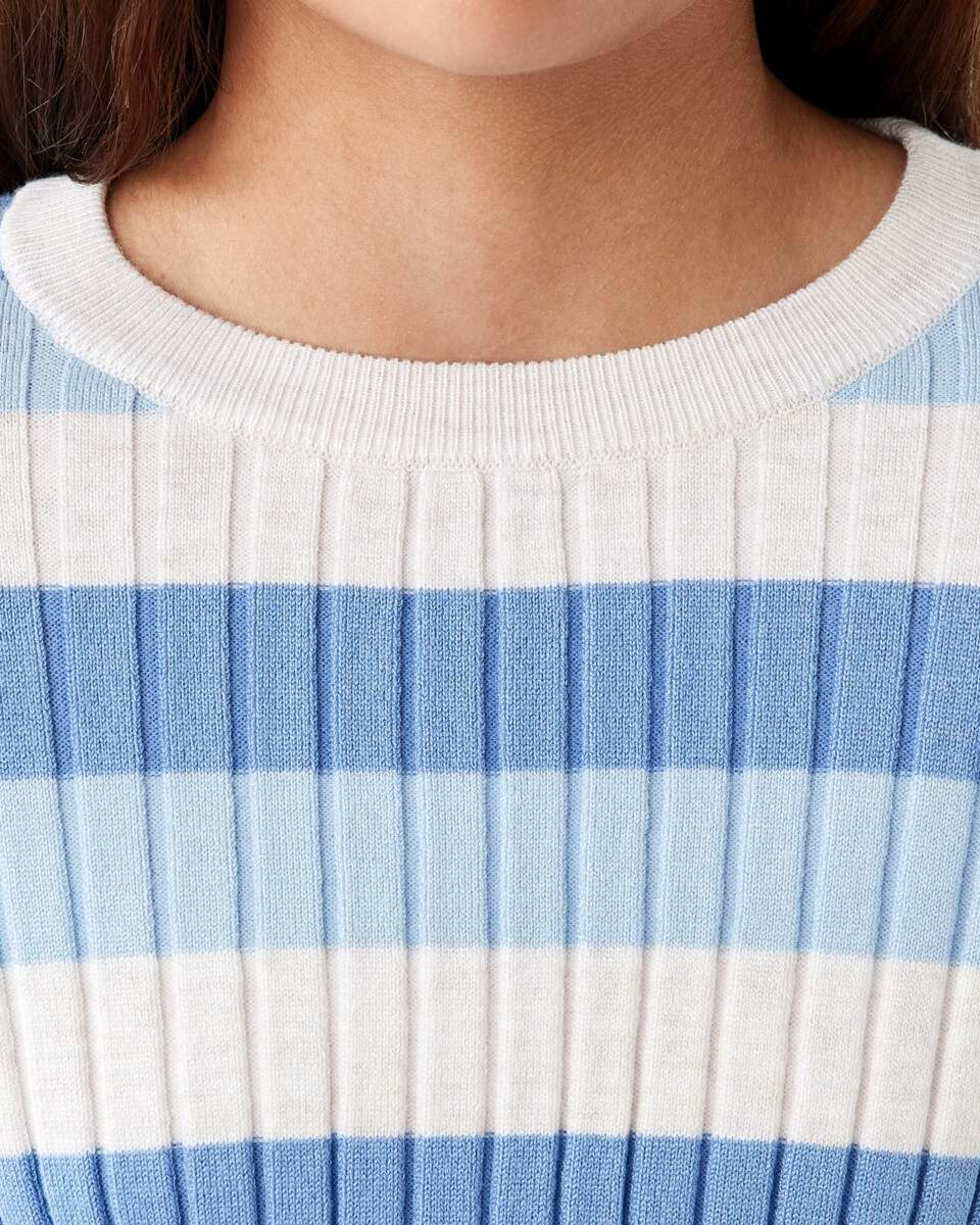 4 Long Sleeve Rib Knit Top Stripe, 4 of 8