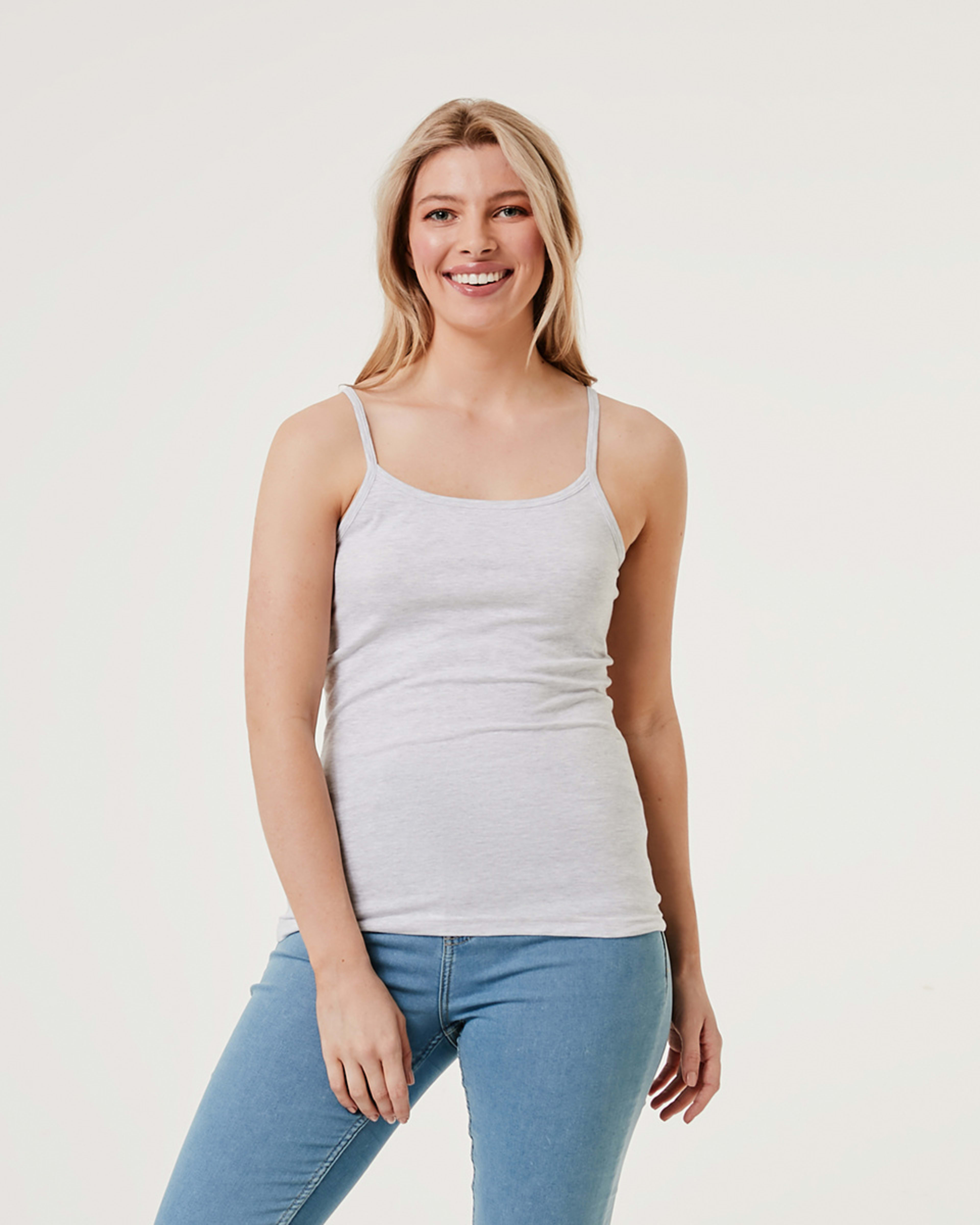1 Sleeveless Stretch Camisole Wht Mrl, 1 of 4