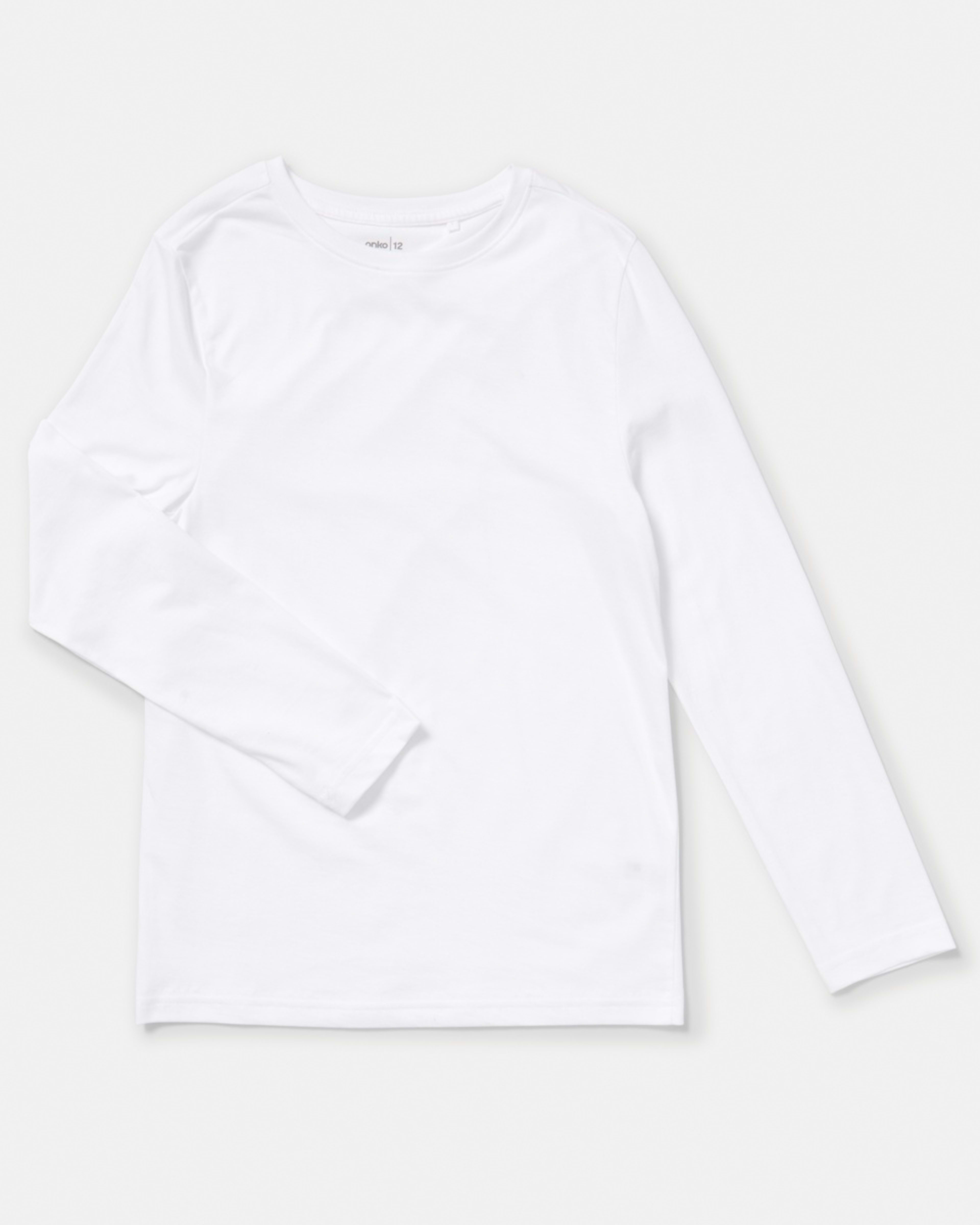 7 Long Sleeve Plain T-shirt White, 7 of 8