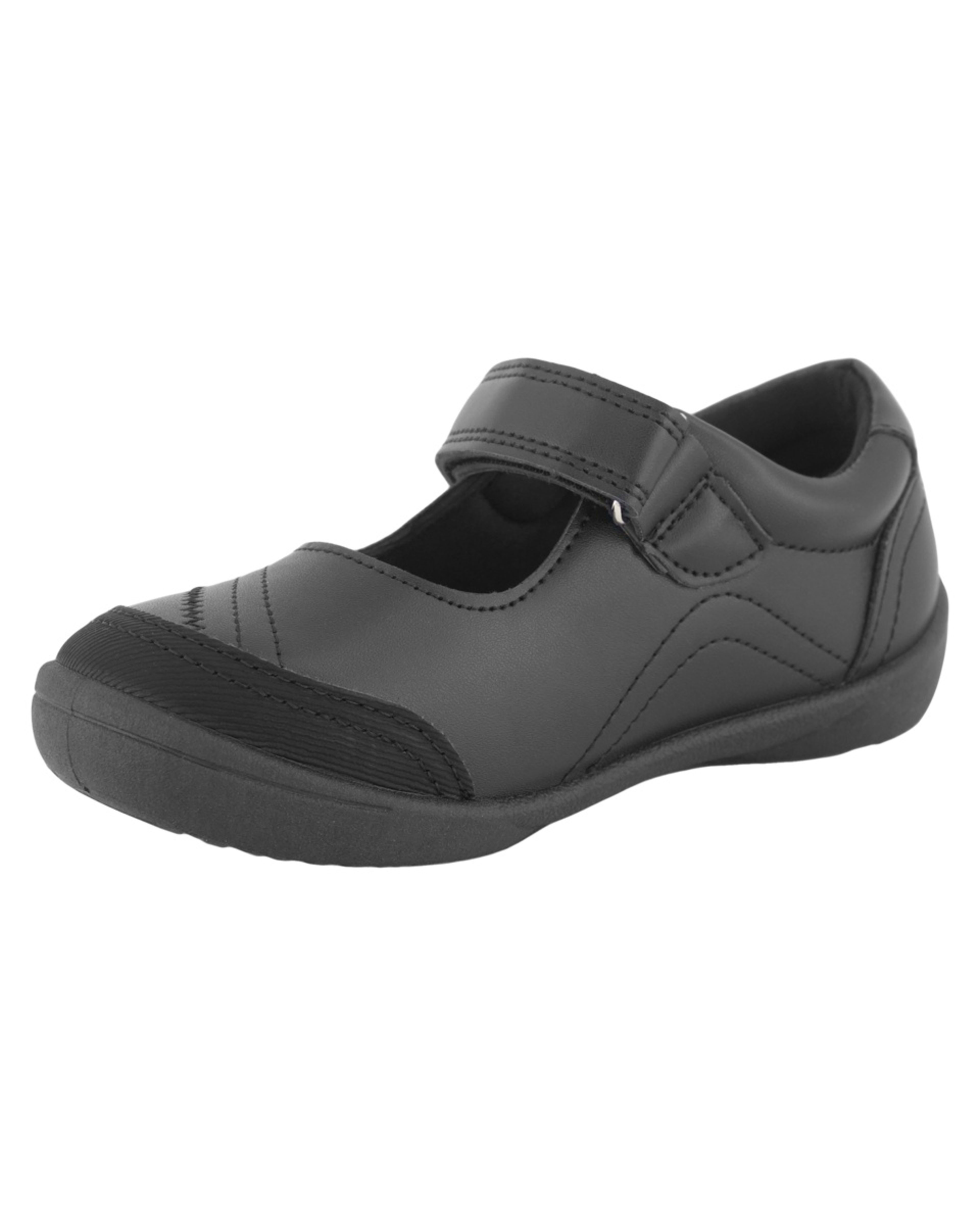 3 Senior A-Bar School Shoes Black, 3 of 5