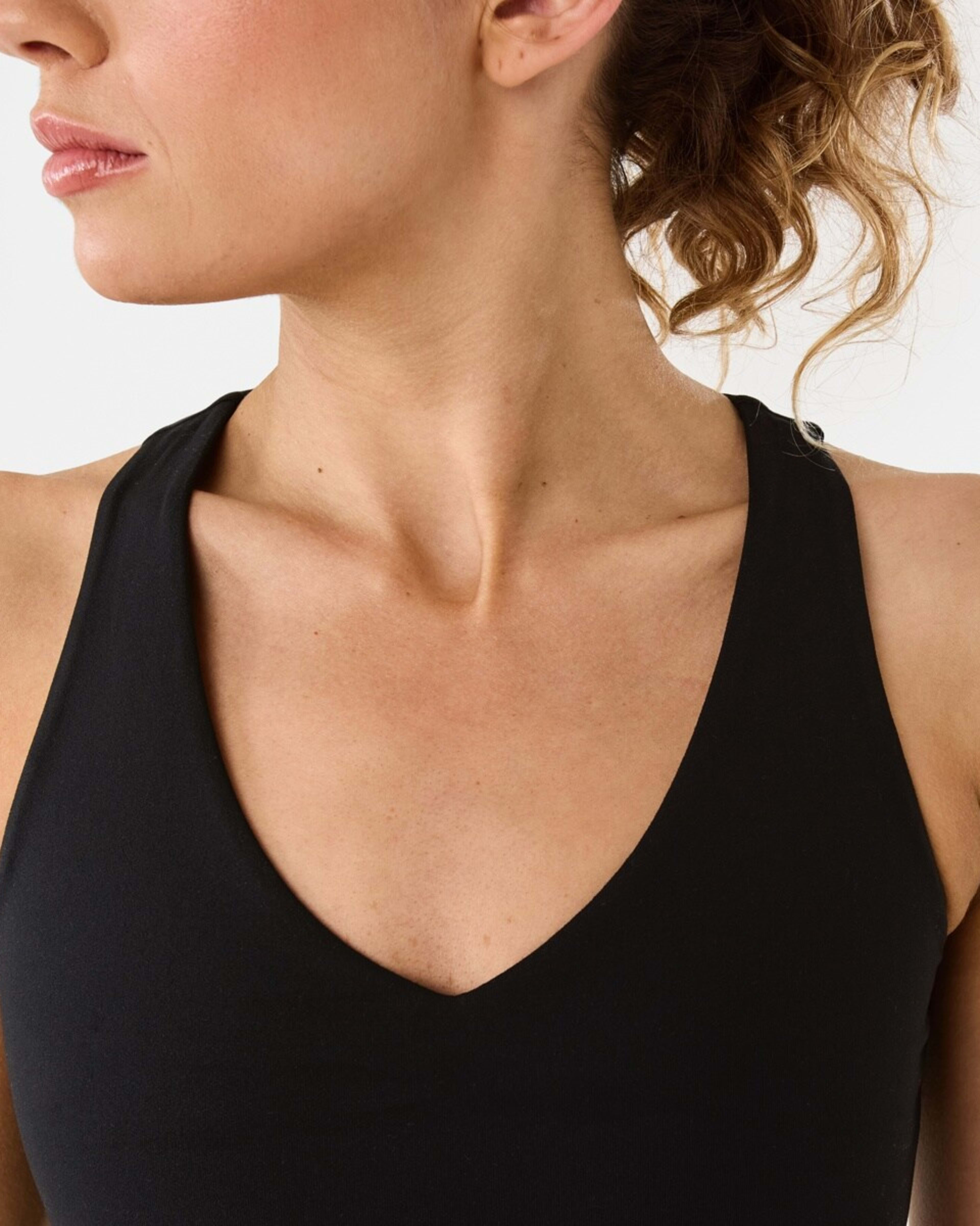 5 Active Womens Ultrasoft Longline Crop Top BLACK, 5 of 7