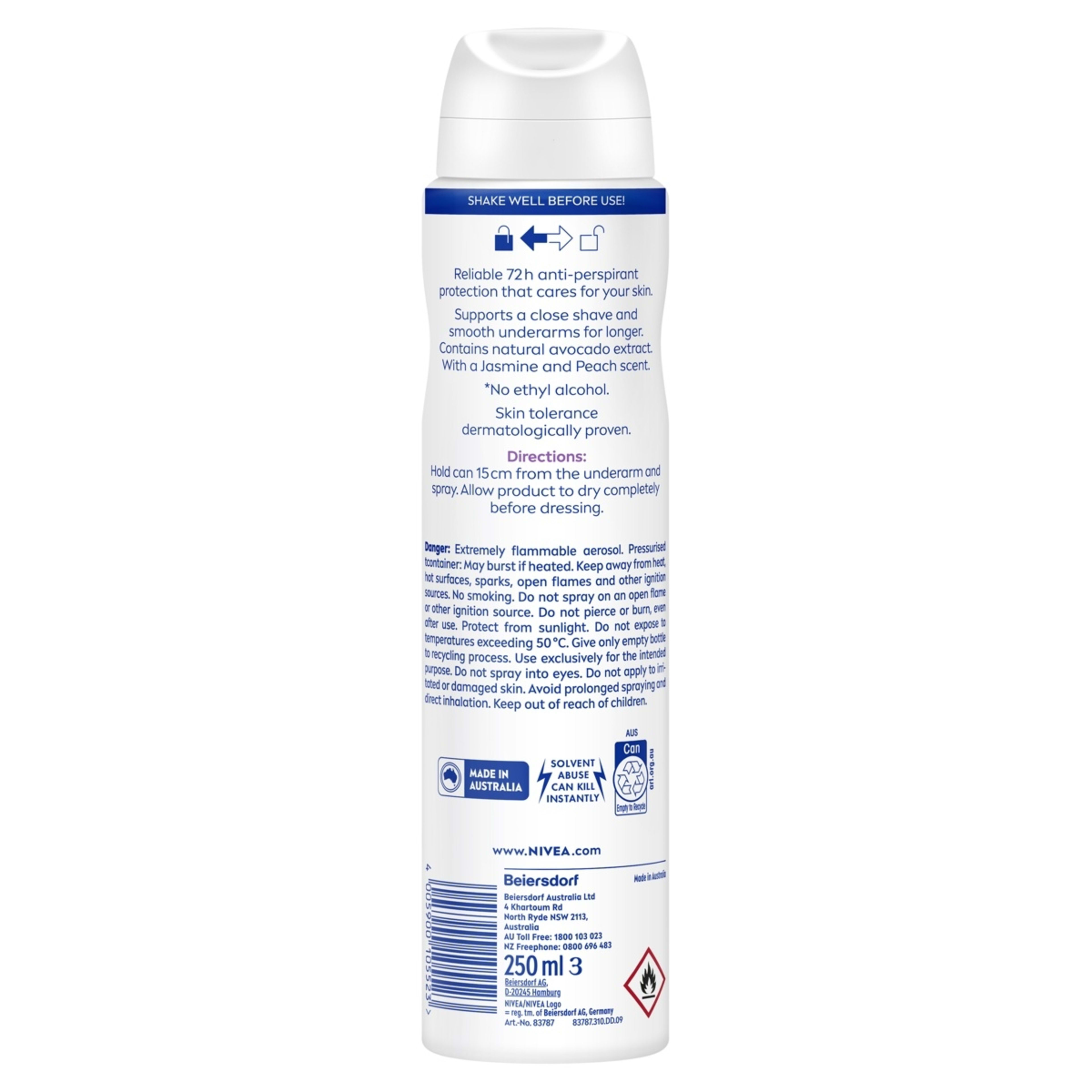 2 Nivea Double Effect Anti-Perspirant Aerosol Deodorant 250ml, 2 of 8