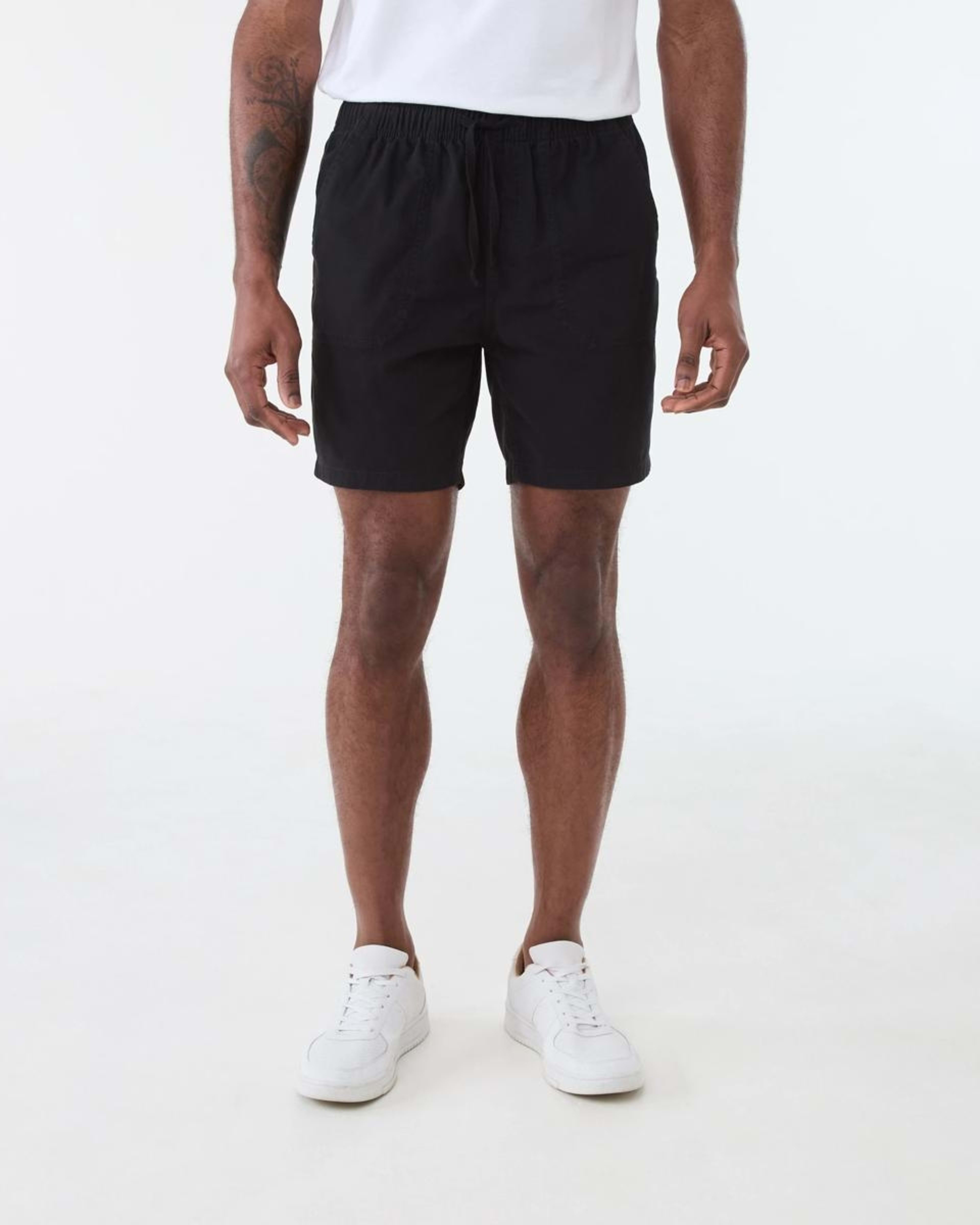 6 Washed Volley Shorts BLACK, 6 of 6