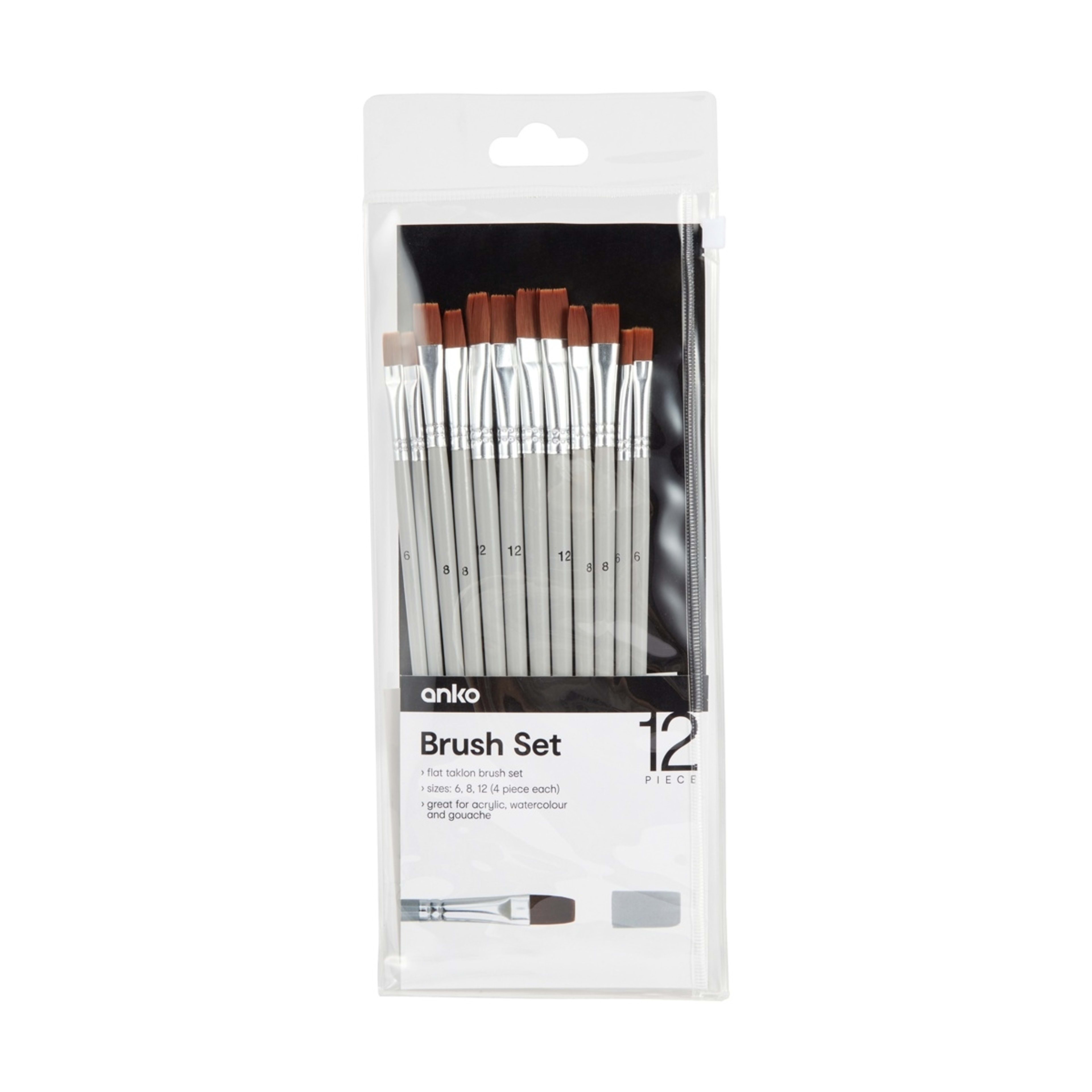 1 12 Piece Brush Set - Flat