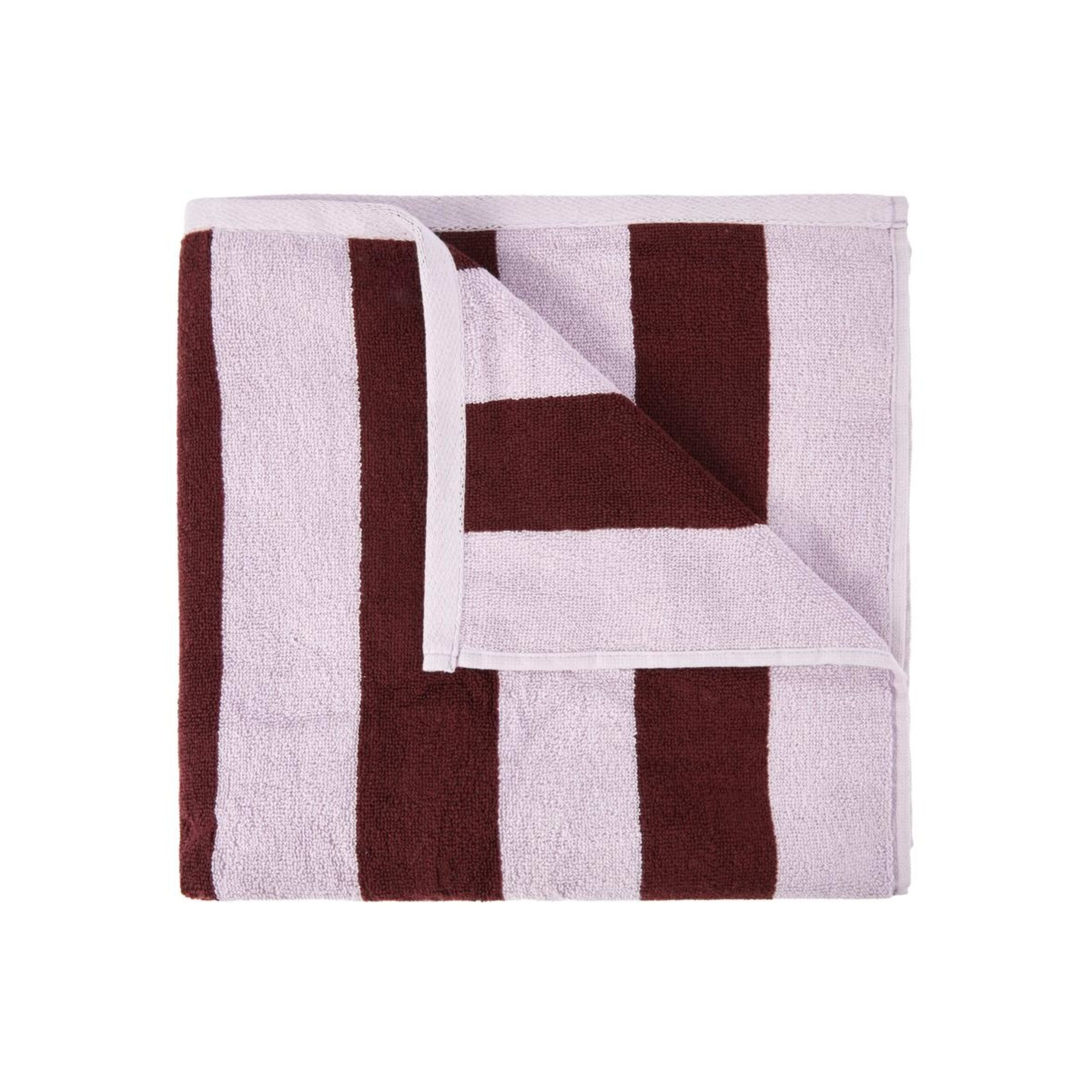 1 Stripe Cotton Bath Towel - Port, 1 of 5