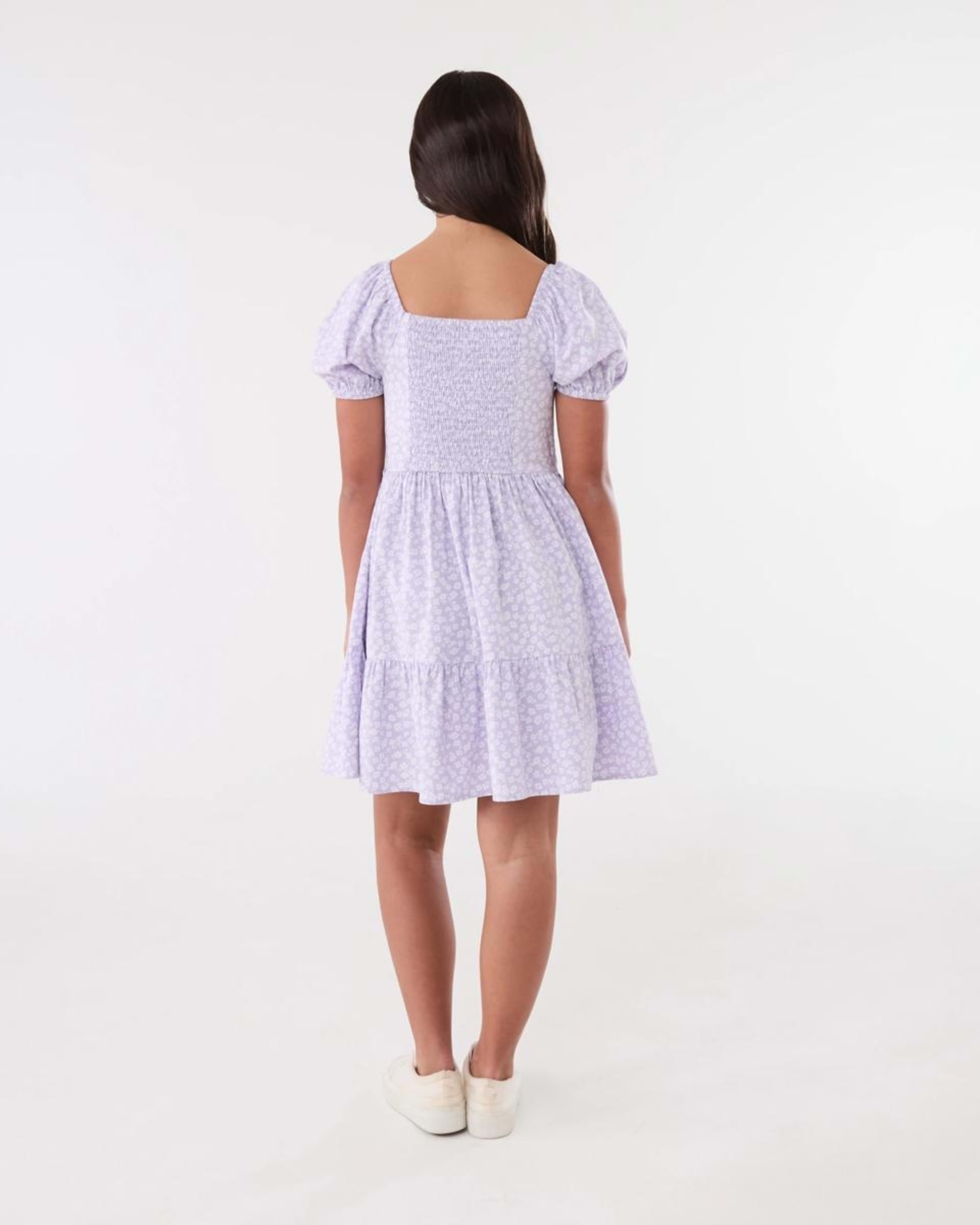 2 Puff Sleeve Dress BLOSSOM FIELD PASTEL LILAC, 2 of 5