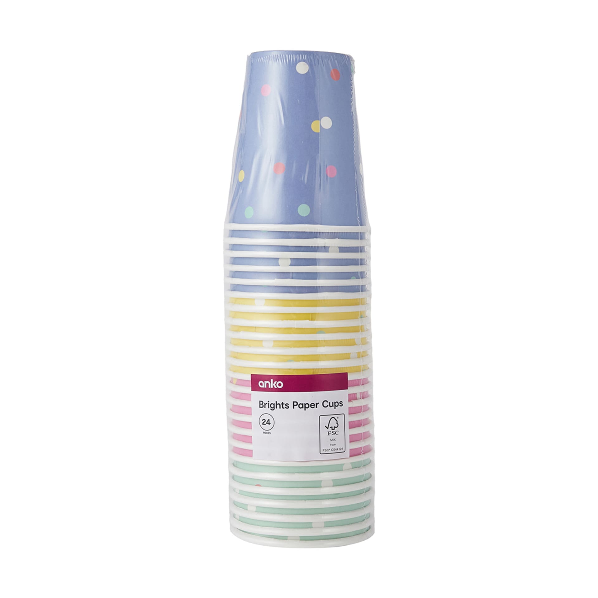 24 Pack Brights Paper Cups Kmart
