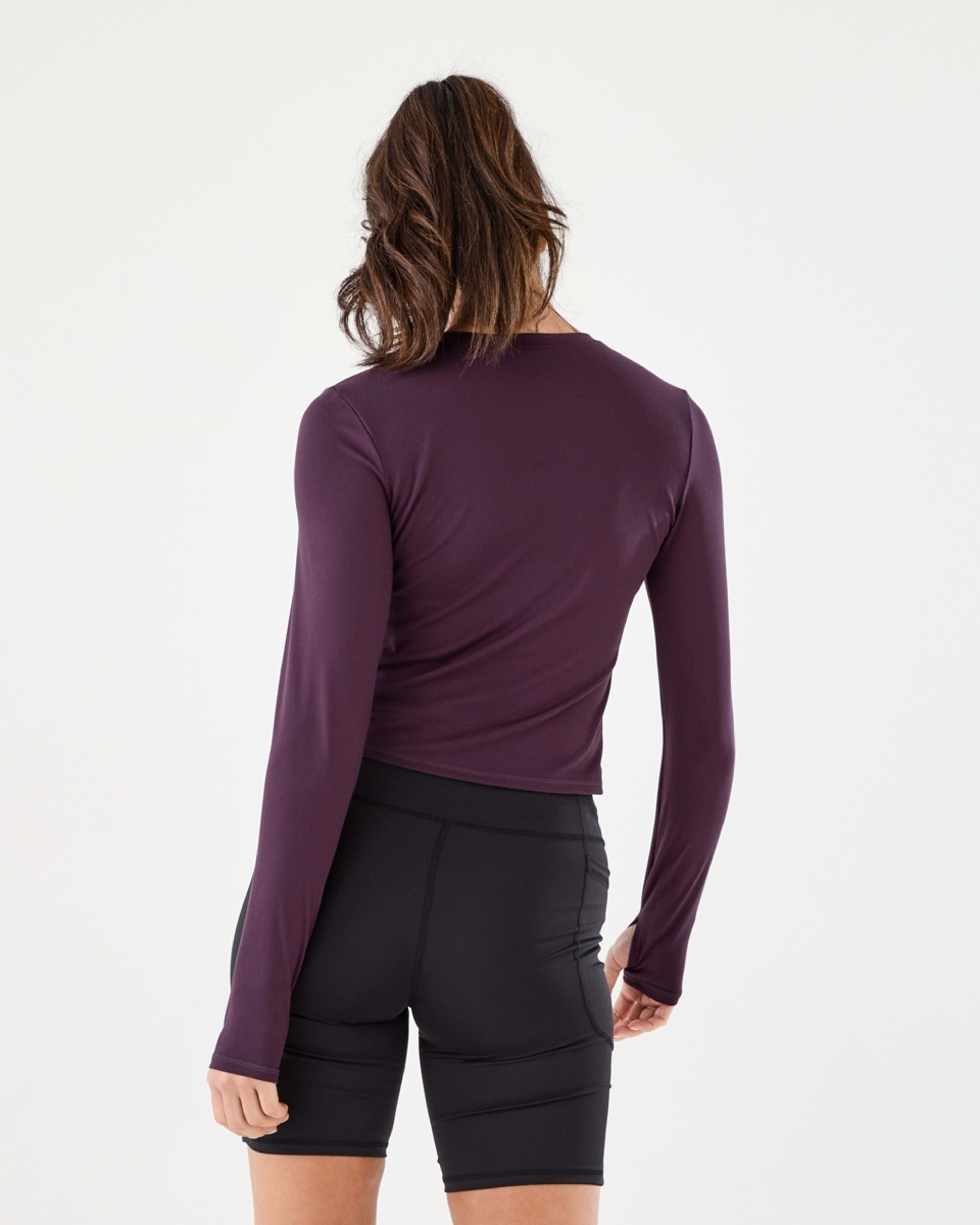 3 Active Womens Long Sleeve Ultrasoft Top Pur Rasin, 3 of 6