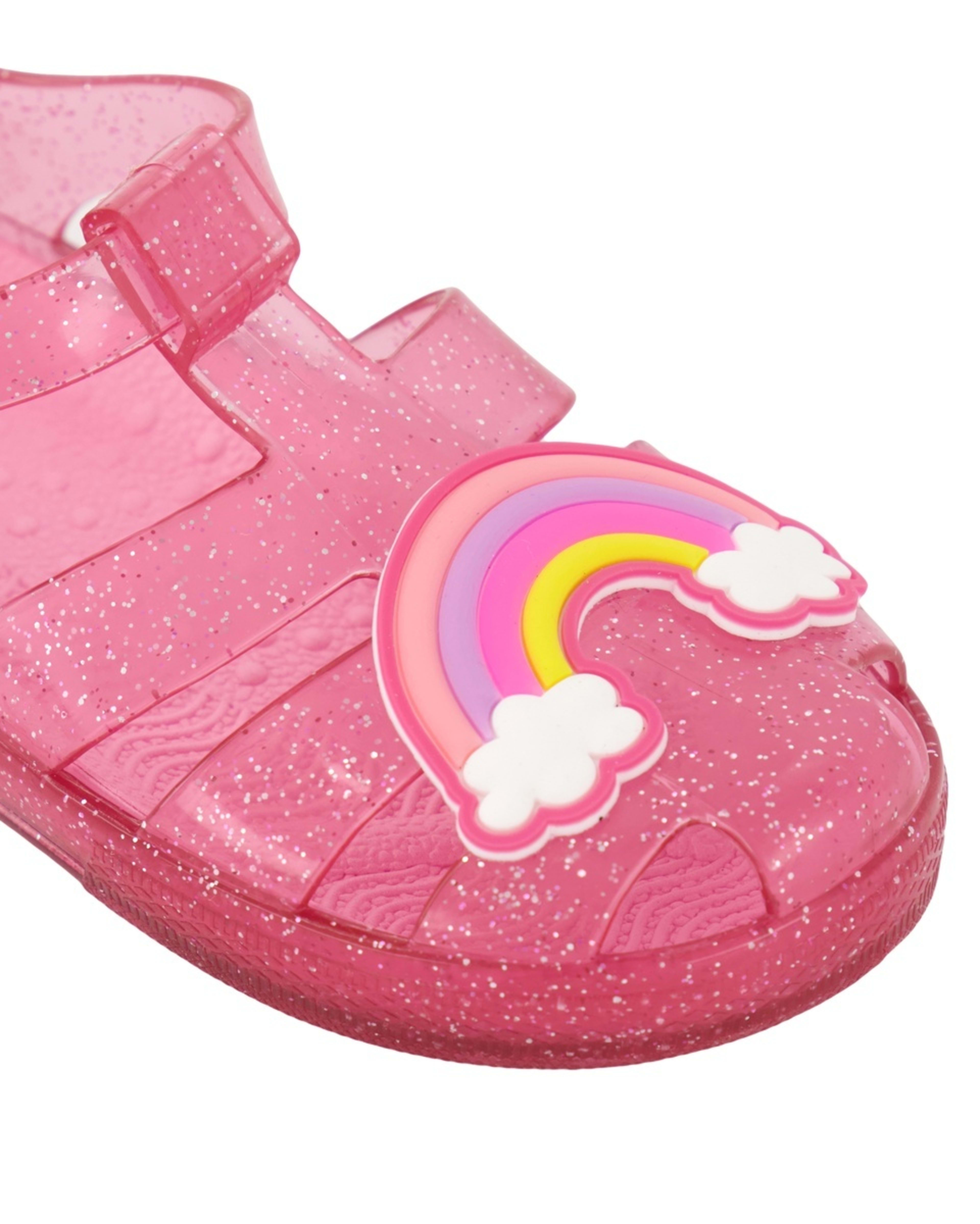 4 Junior Jelly Sandals Sach Pink, 4 of 4