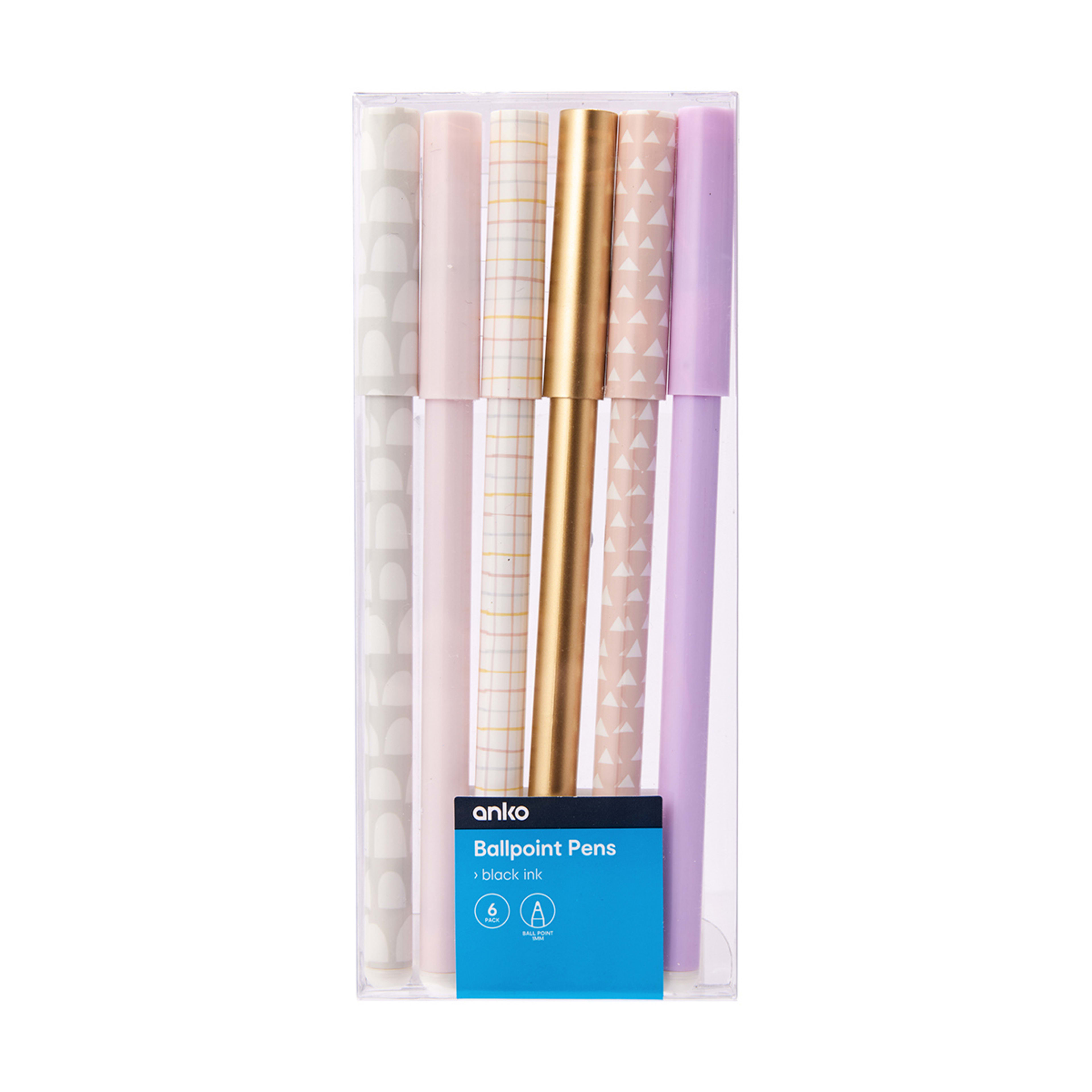 6 Pack Ballpoint Pens Kmart