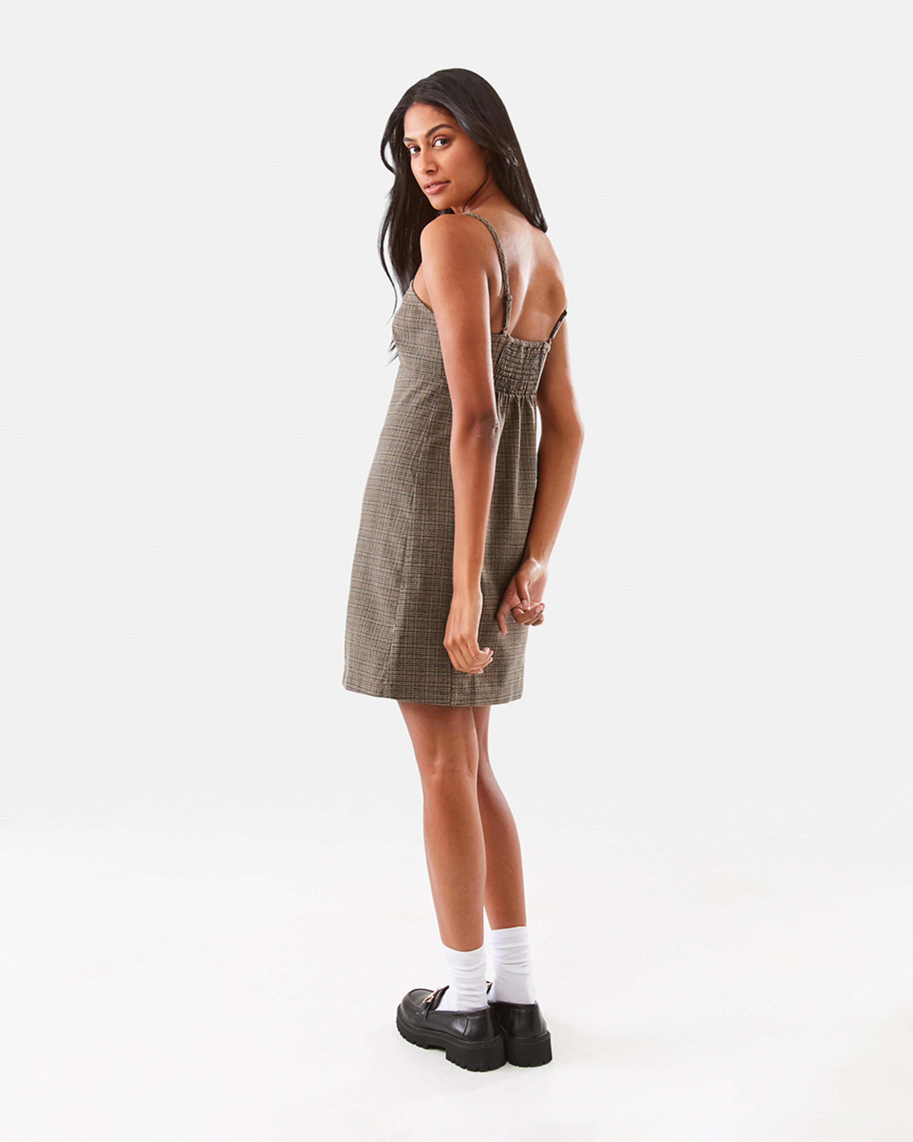 6 Sleeveless Bustier Mini Dress Plaid, 6 of 10