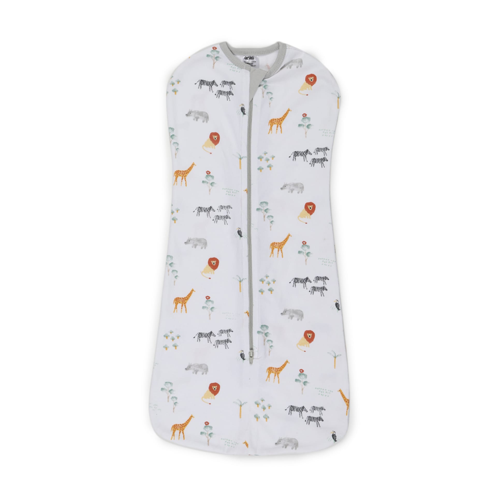 2 Pack Organic Cotton Swaddle Pouches Safari Kmart