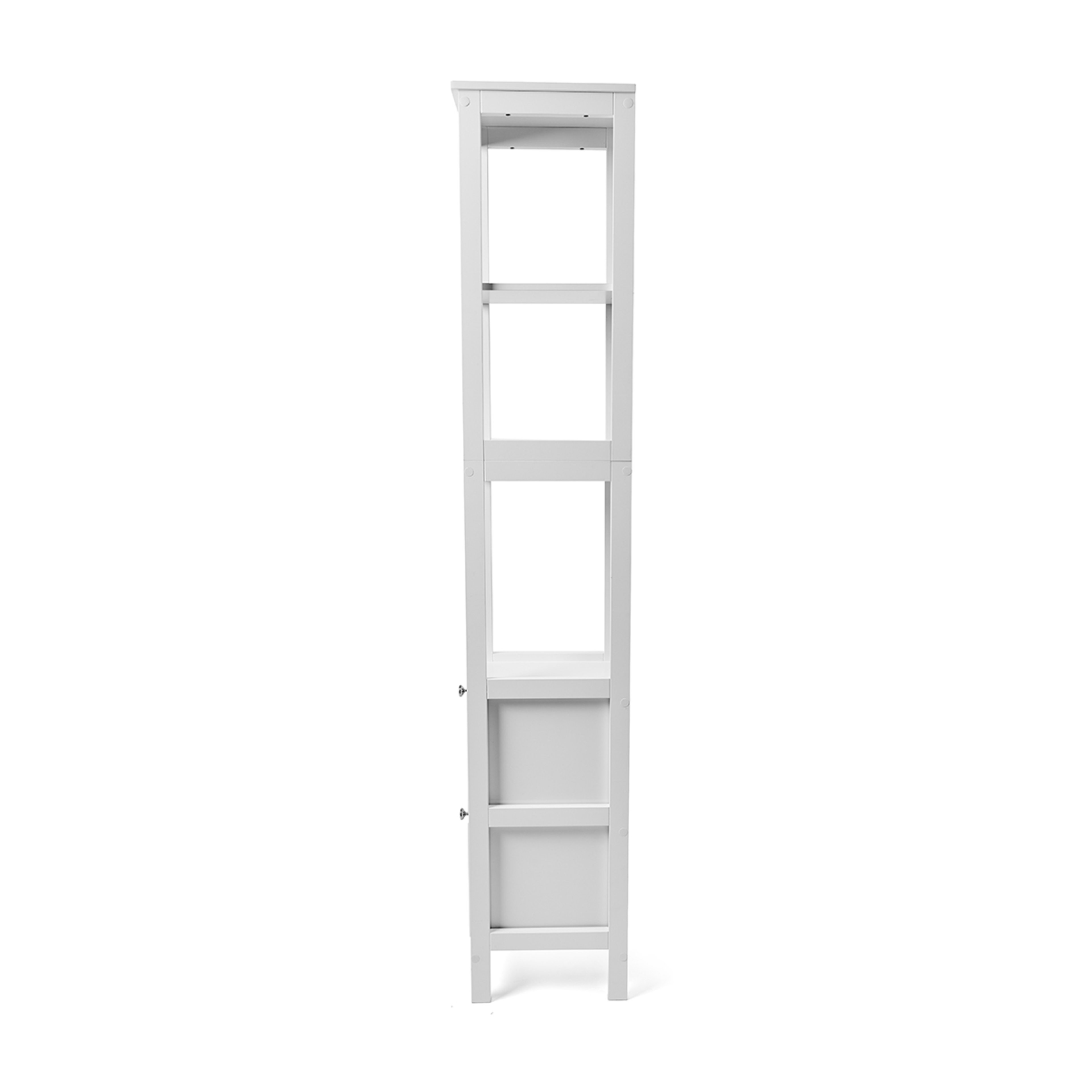 6 Panelled Slim 5 Tier Unit - White, 6 of 10