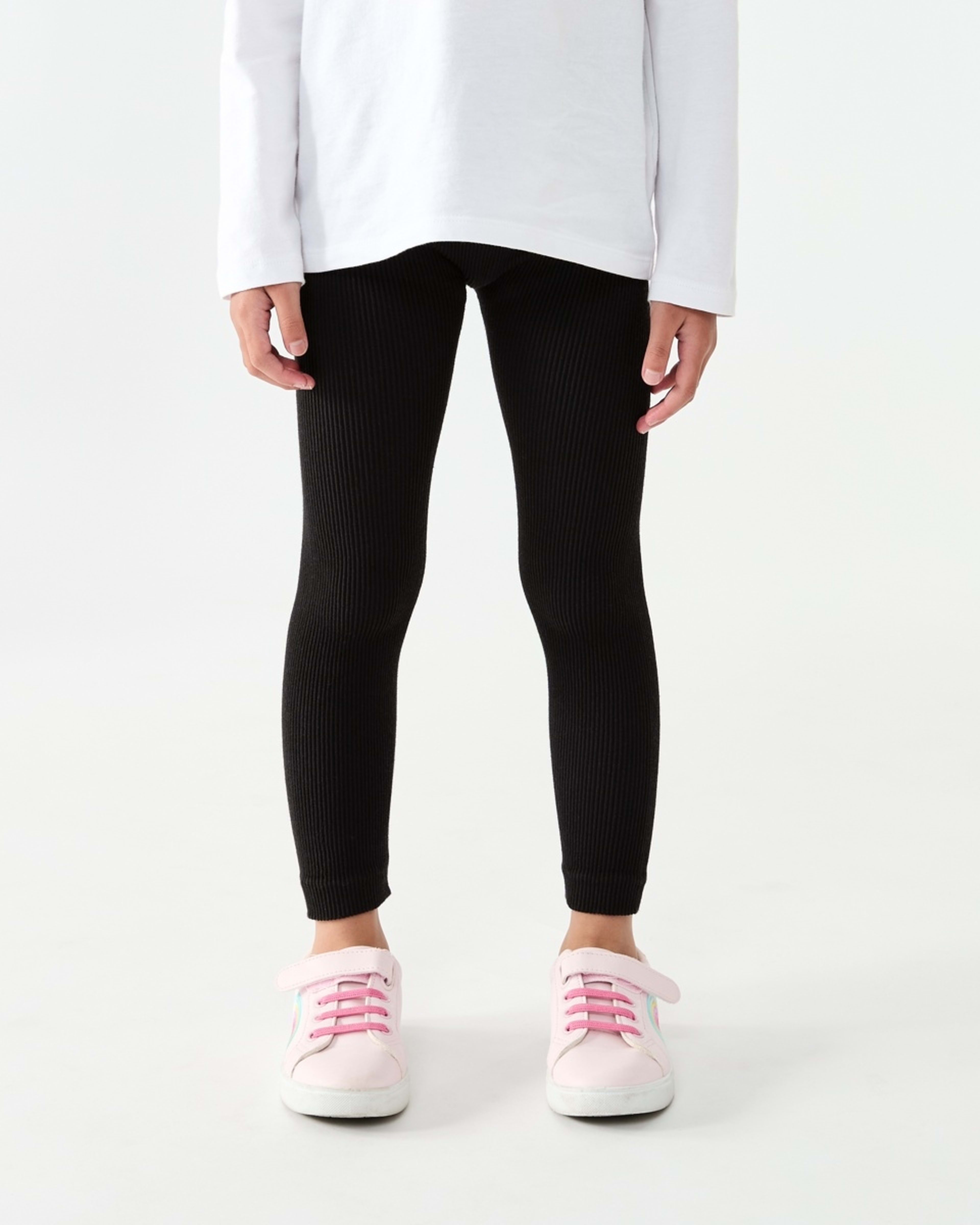 1 Rib Leggings Black, 1 of 7