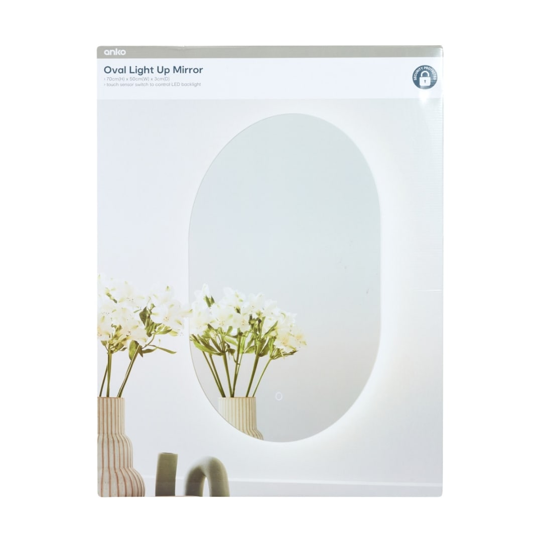 Oval Light Up Mirror - Kmart