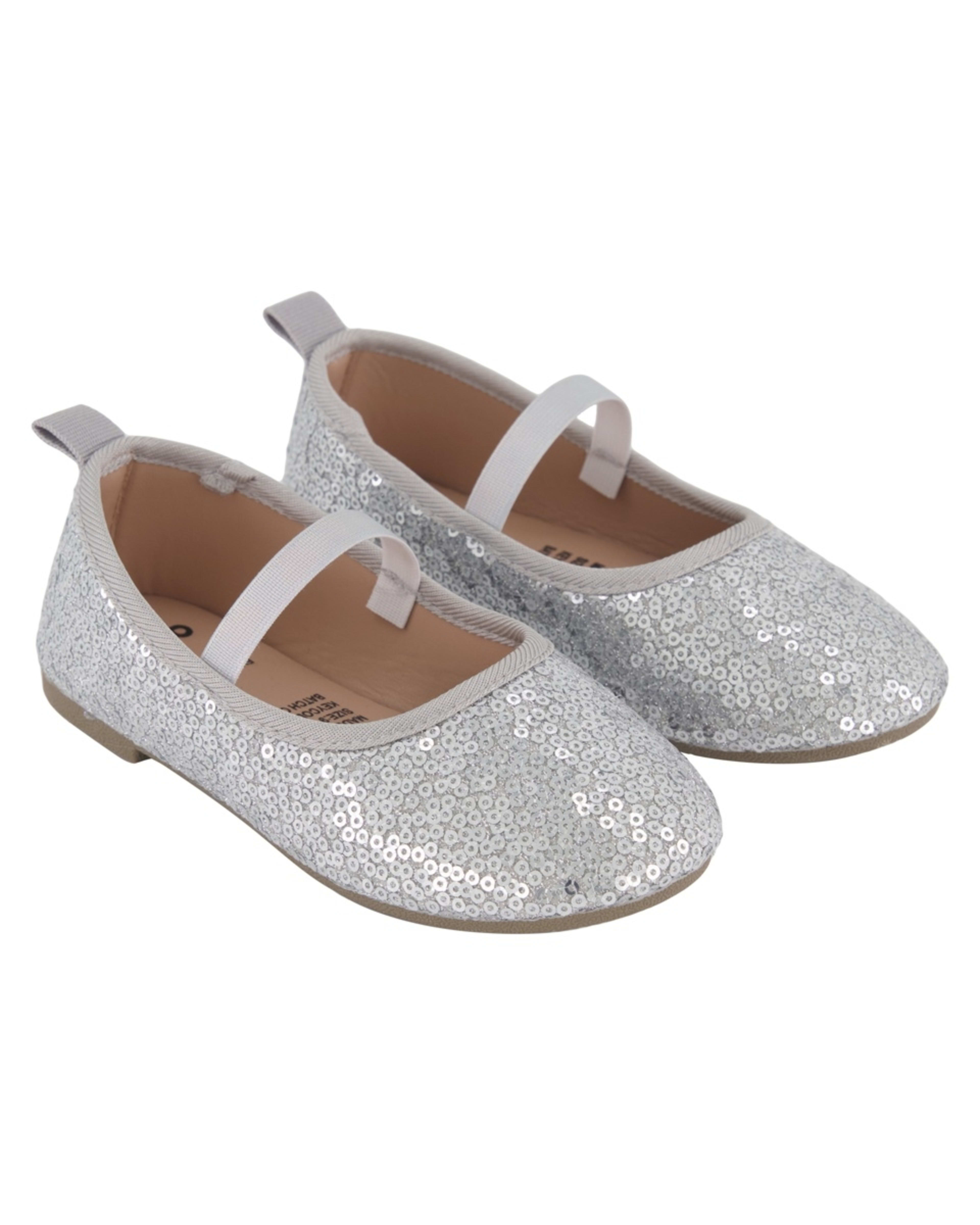 4 Junior Sequin Flats IRIDESCENT SILVER SEQUIN, 4 of 5