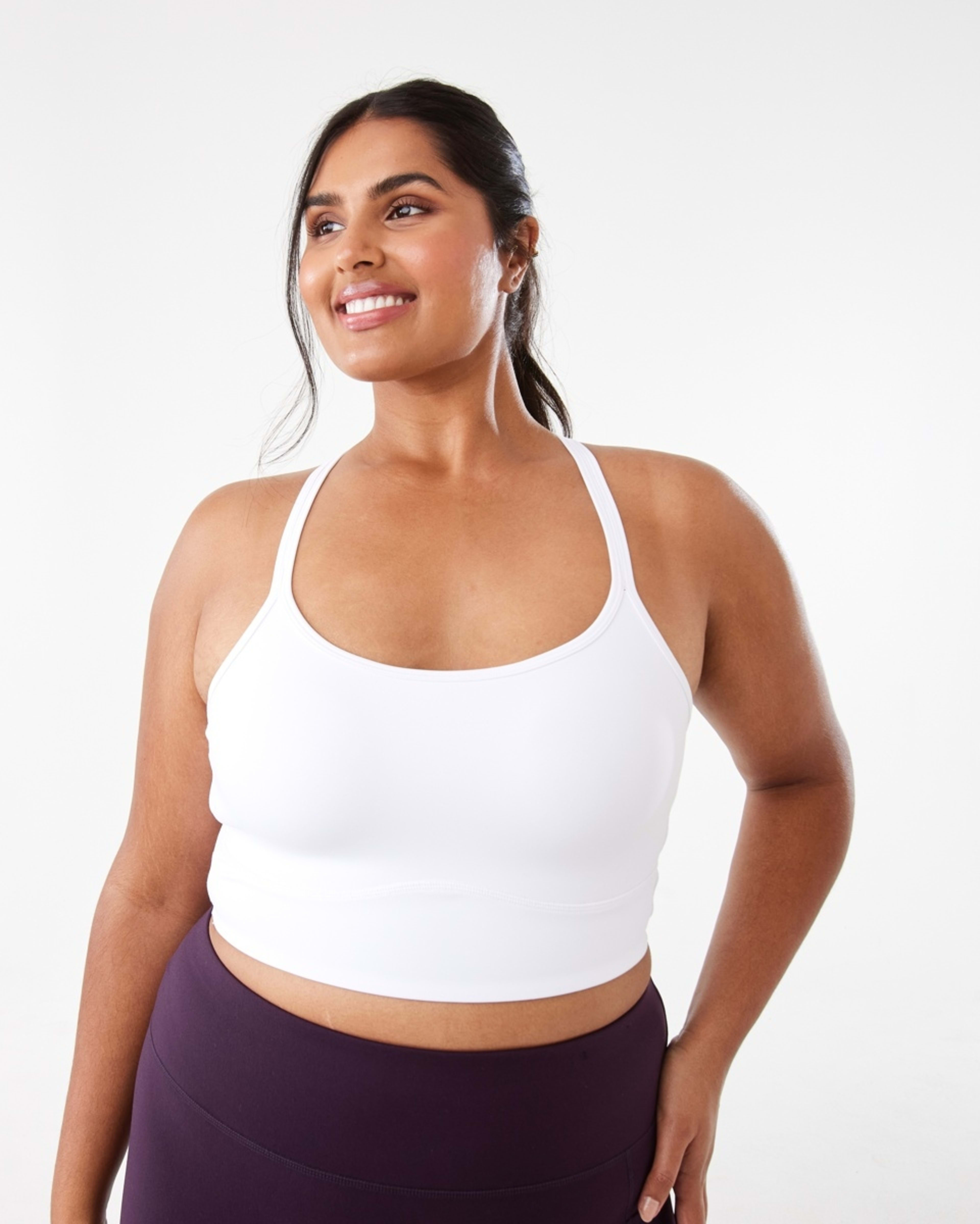 3 Active Womens Moulded Crop Top WHITE, 3 of 10