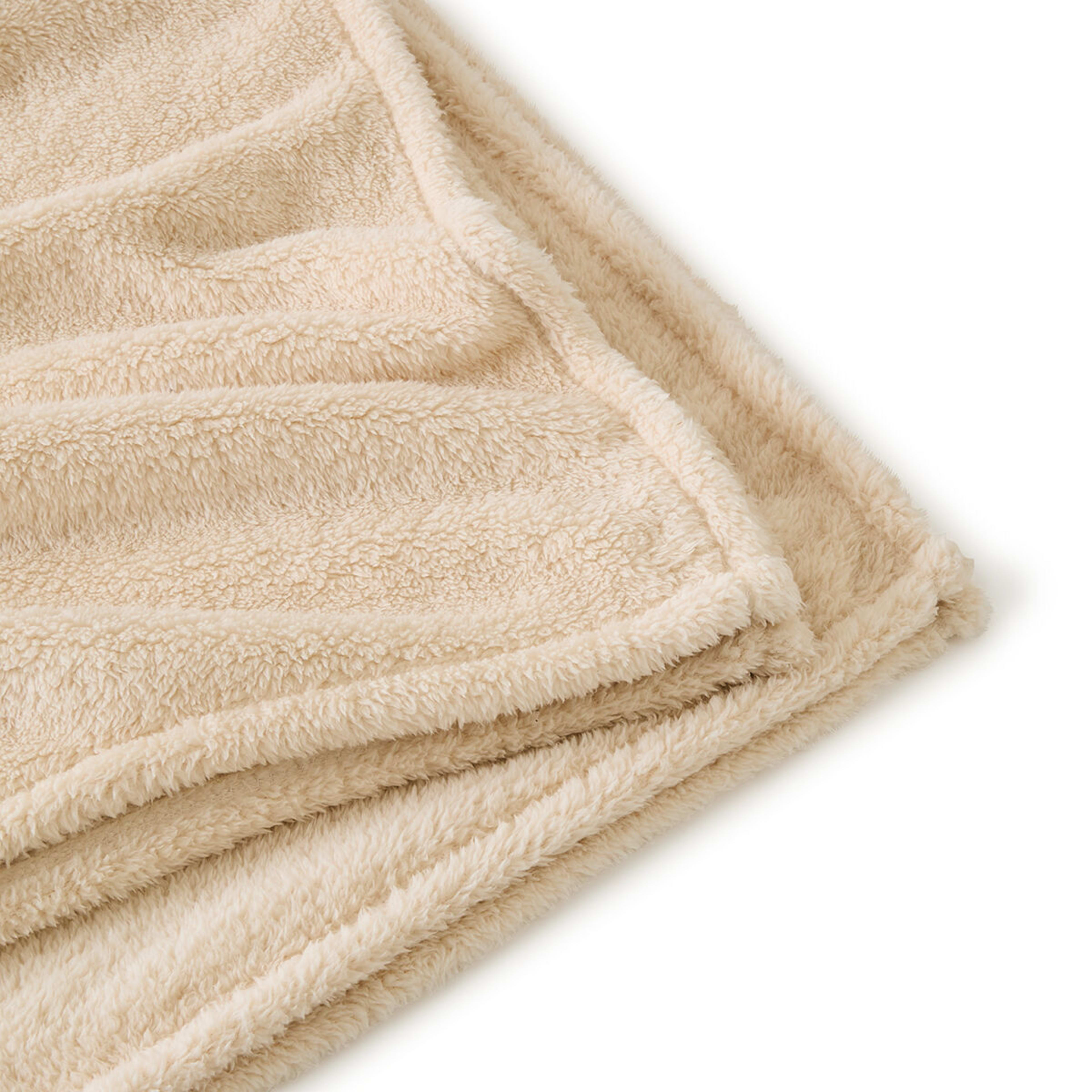 5 Teddy Fleece Throw - Natural, 5 of 6