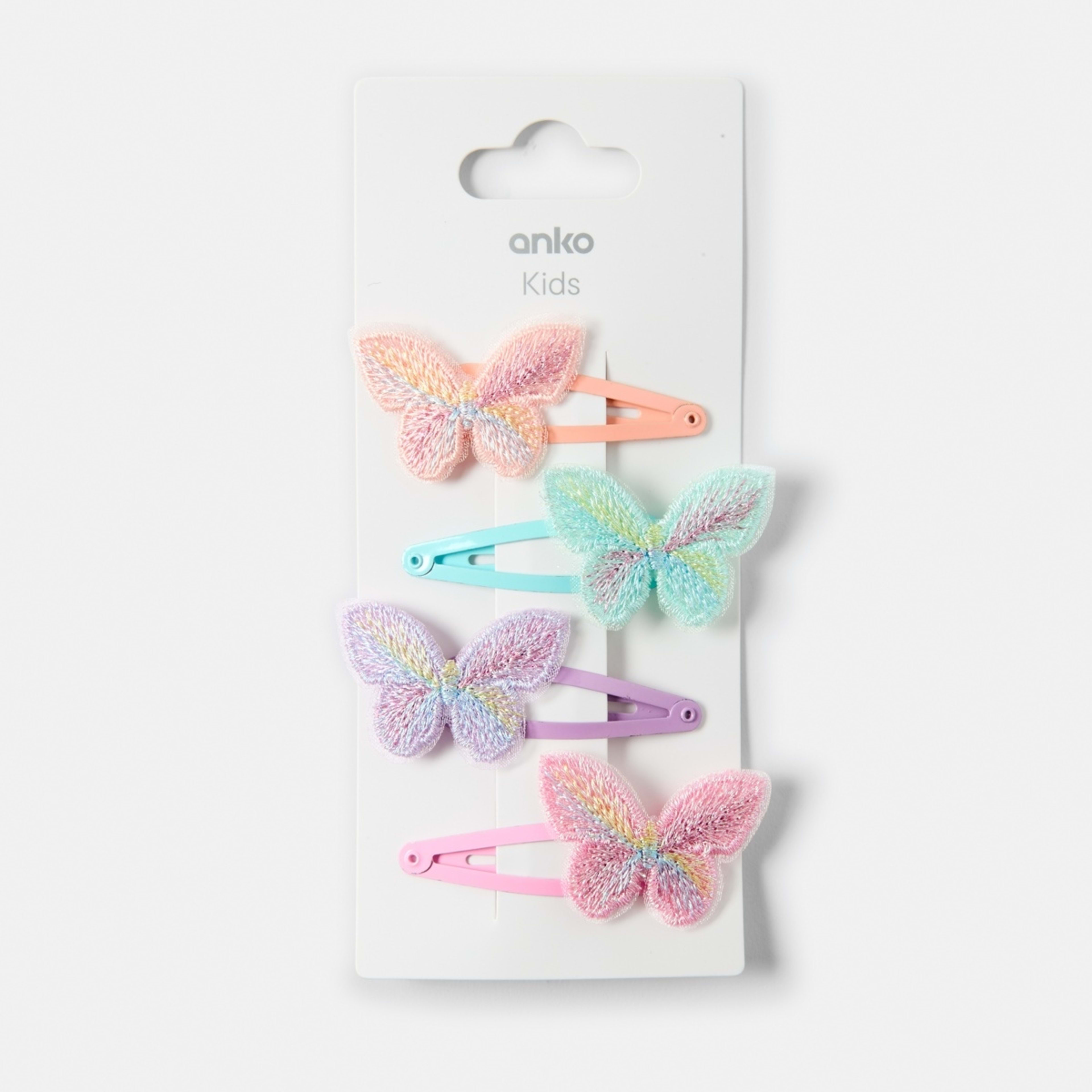 3 4 Pack Butterfly Hair Clips, 3 of 3