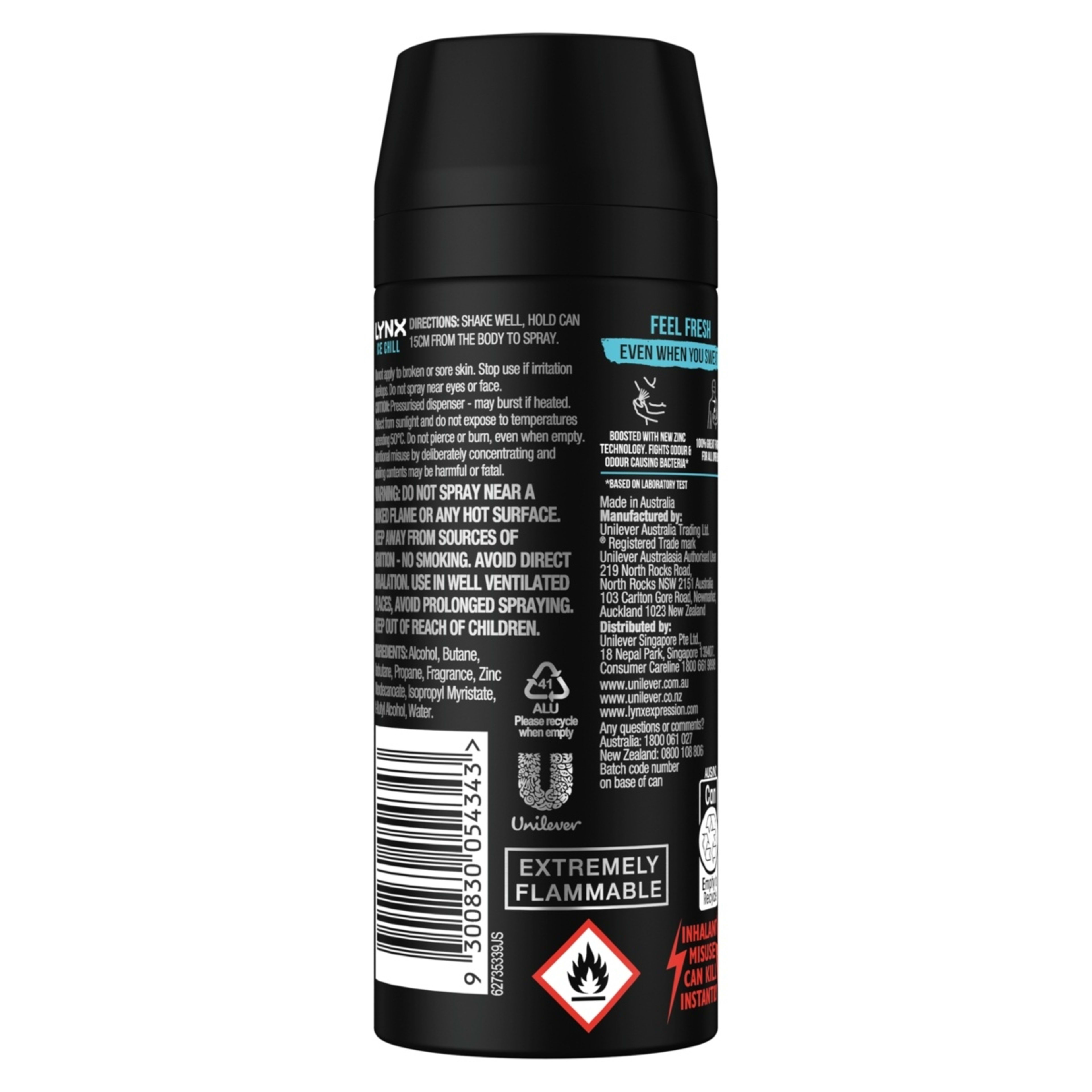 2 LYNX Ice Chill Deodorant Bodyspray 165ml - Iced Mint and Lemon Scent, 2 of 7