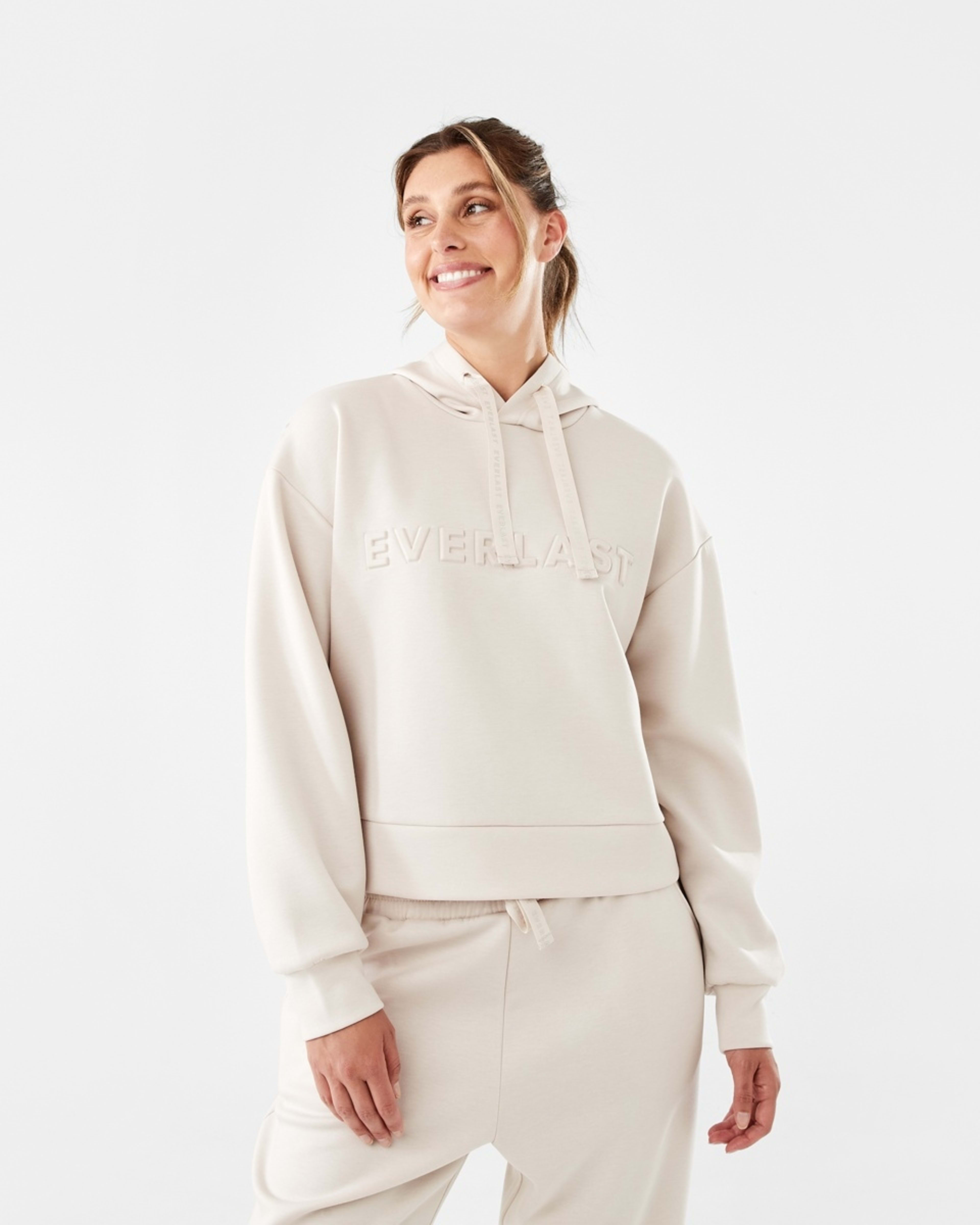 1 Everlast Womens Scuba Hoodie Cool Beige, 1 of 7