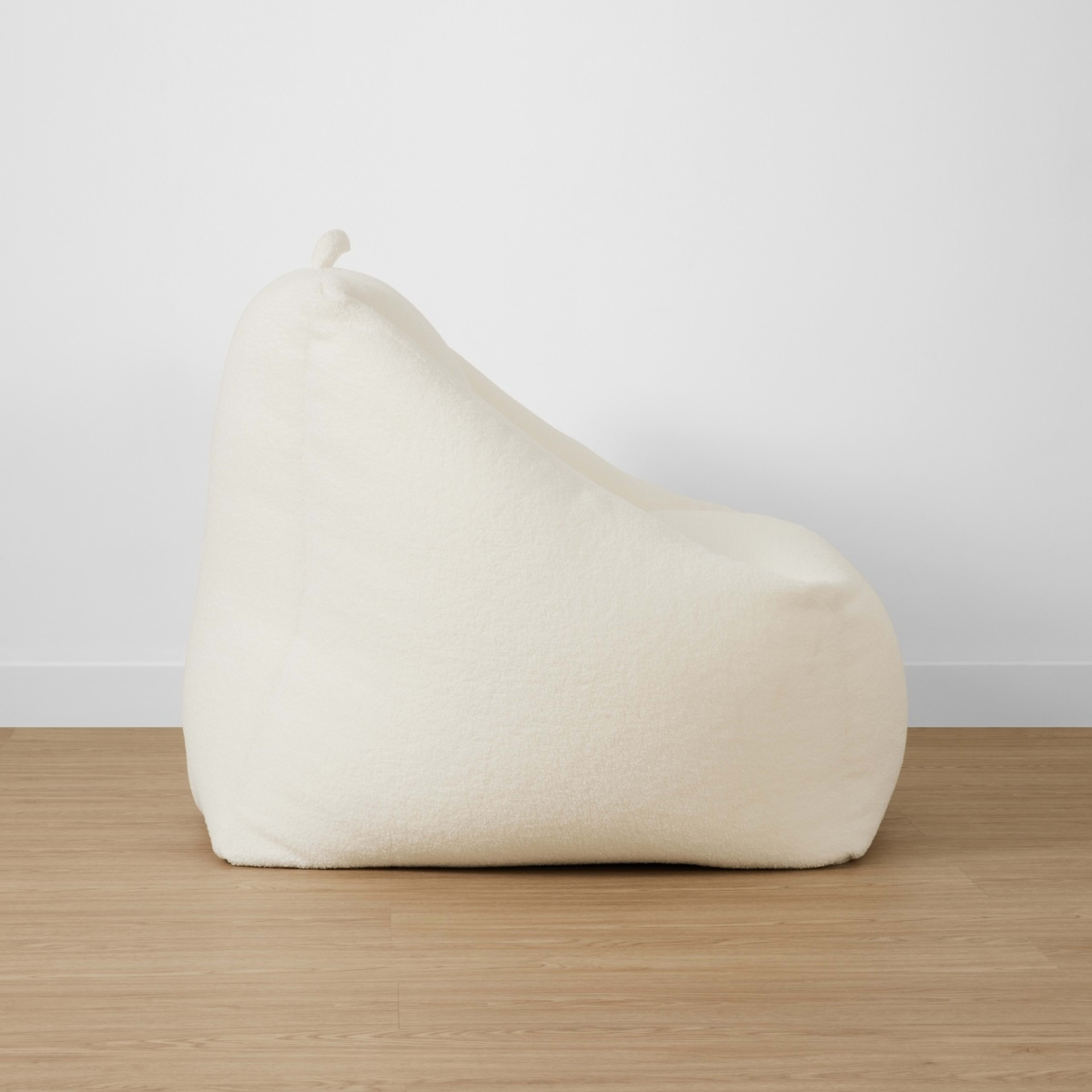 3 Boucle Bean Bag - White, 3 of 9