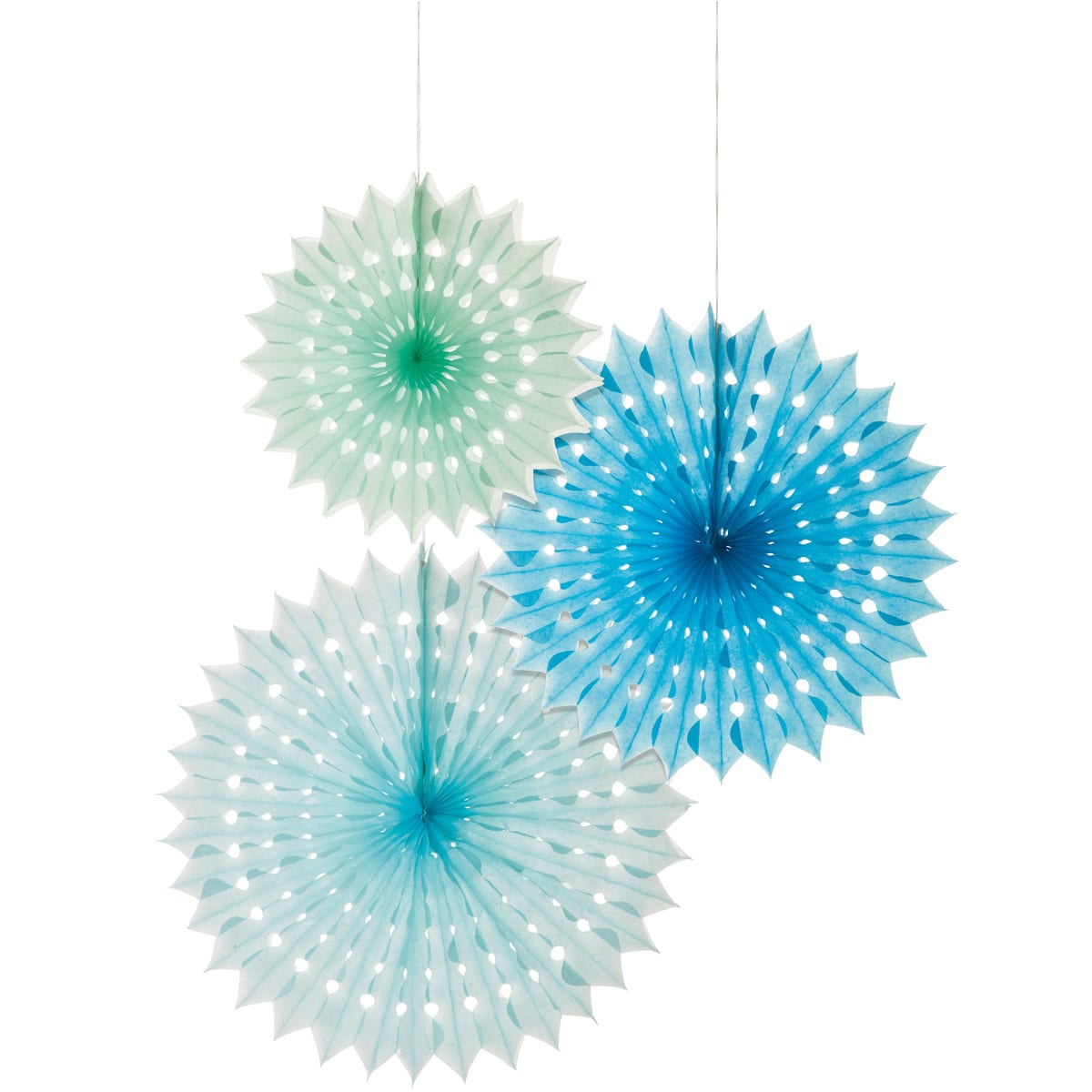 3 Pack Paper Fan Decorations - Kmart