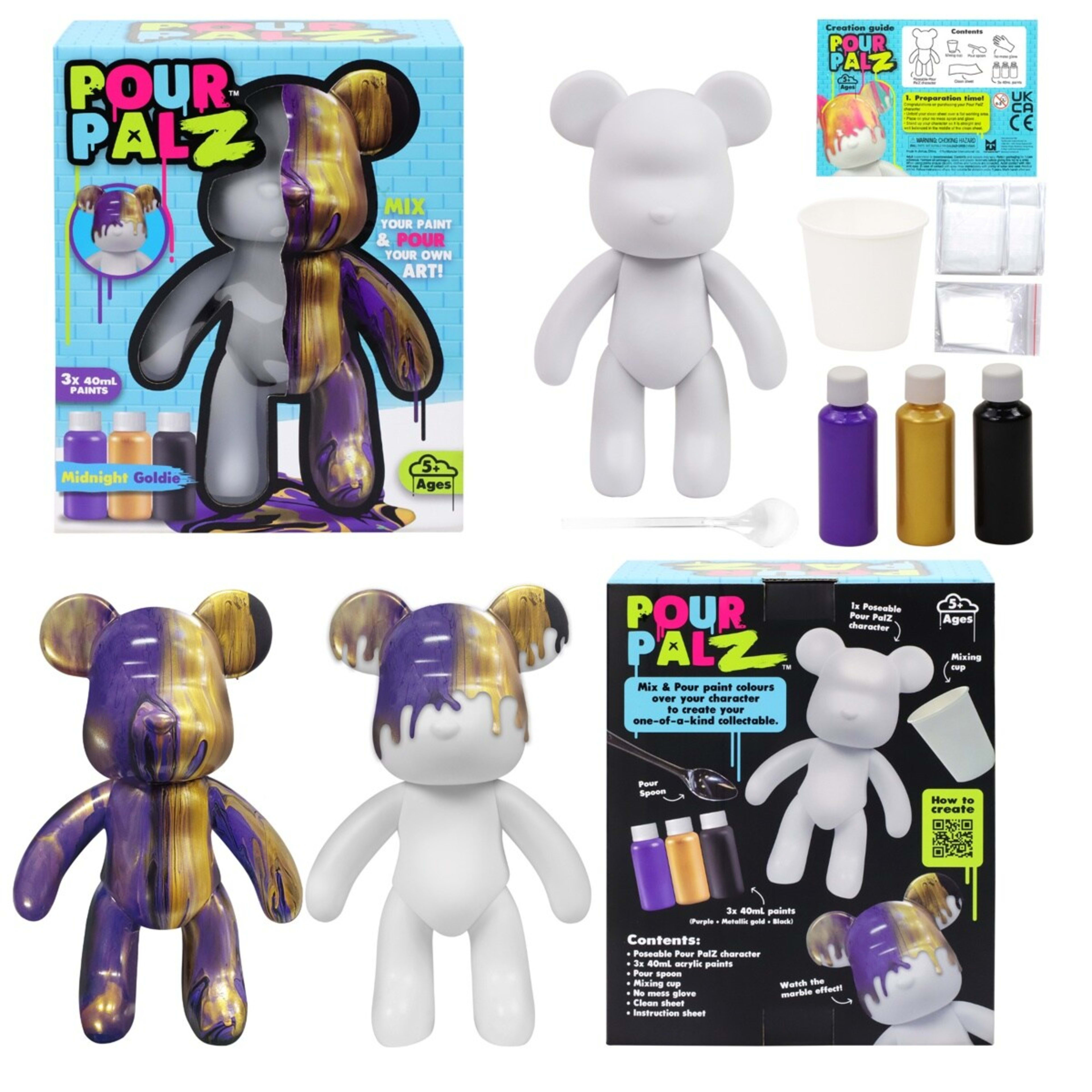 4 Pour Palz Large Paint Bear - Assorted, 4 of 10