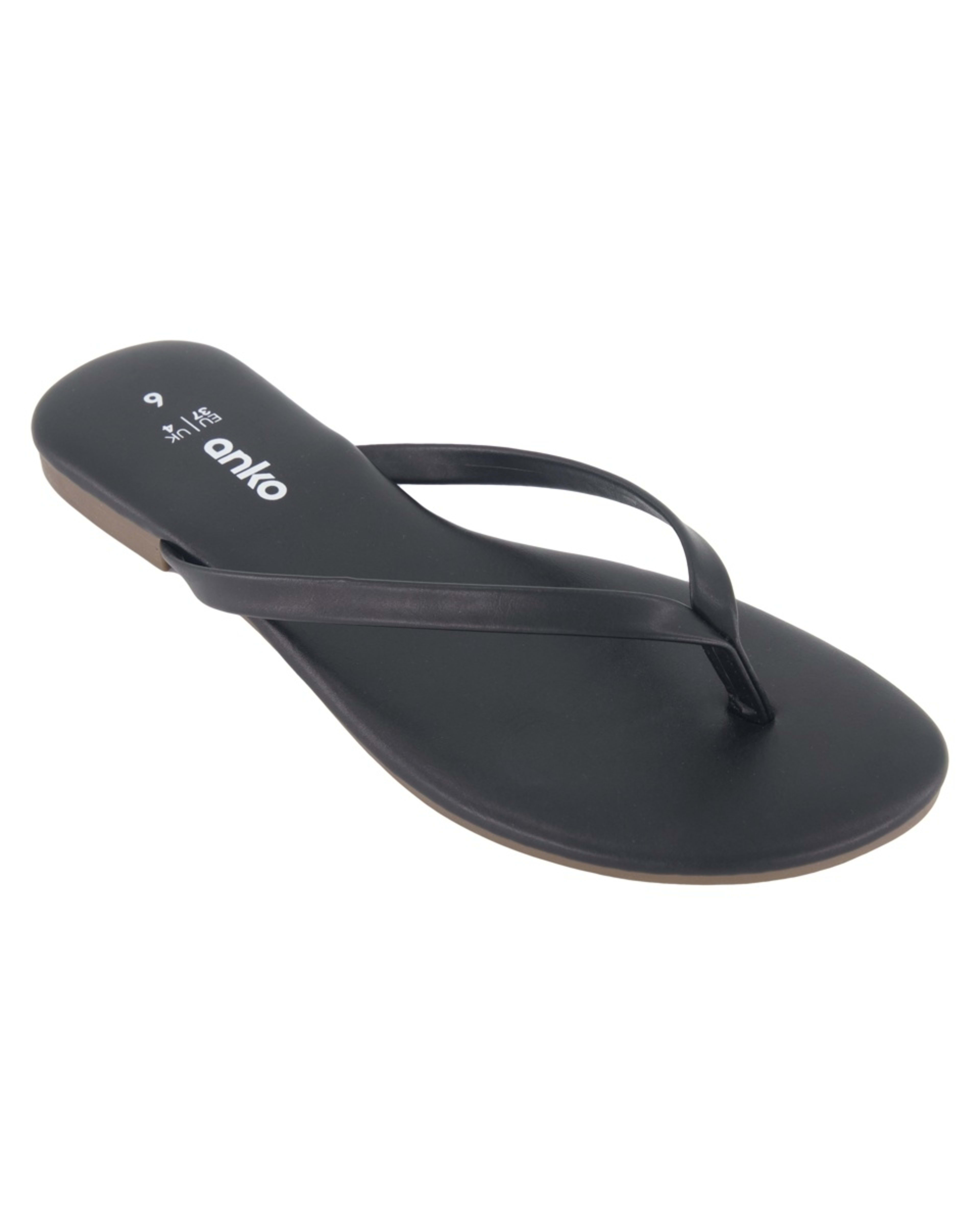 1 Toe Post Thongs BLACK