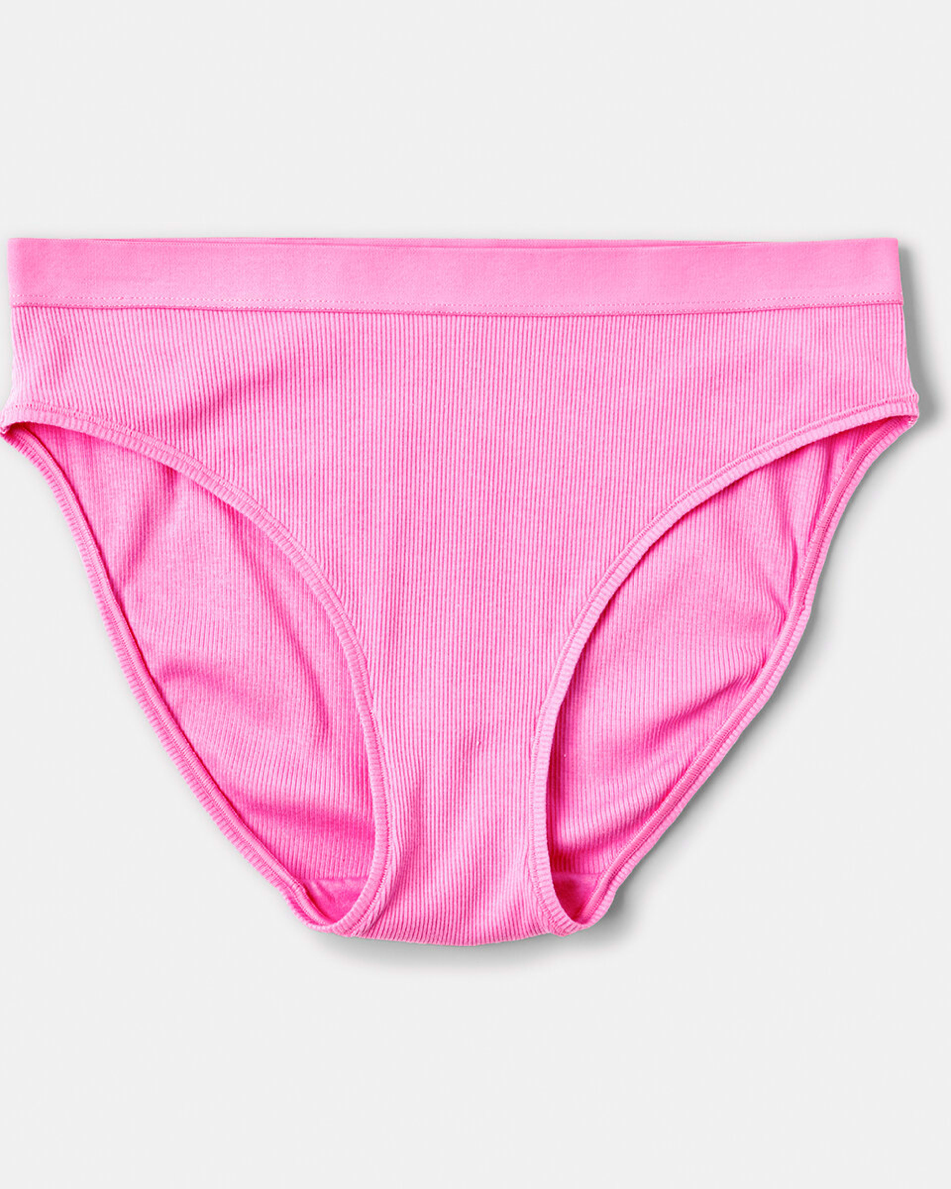 5 Ribbed Bikini Briefs Pop Pink, 5 of 7