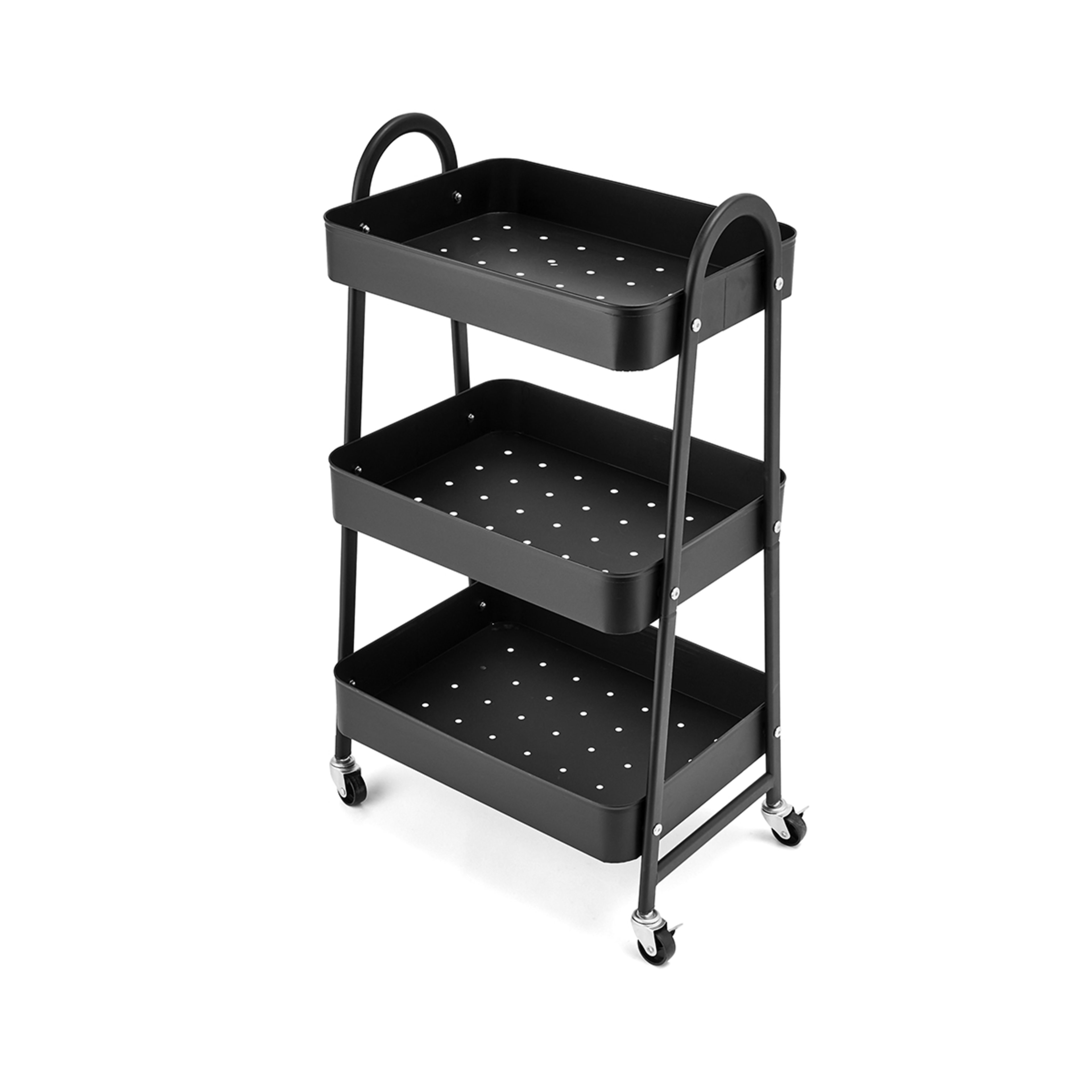 3 Black 3 Tier Trolley, 3 of 8