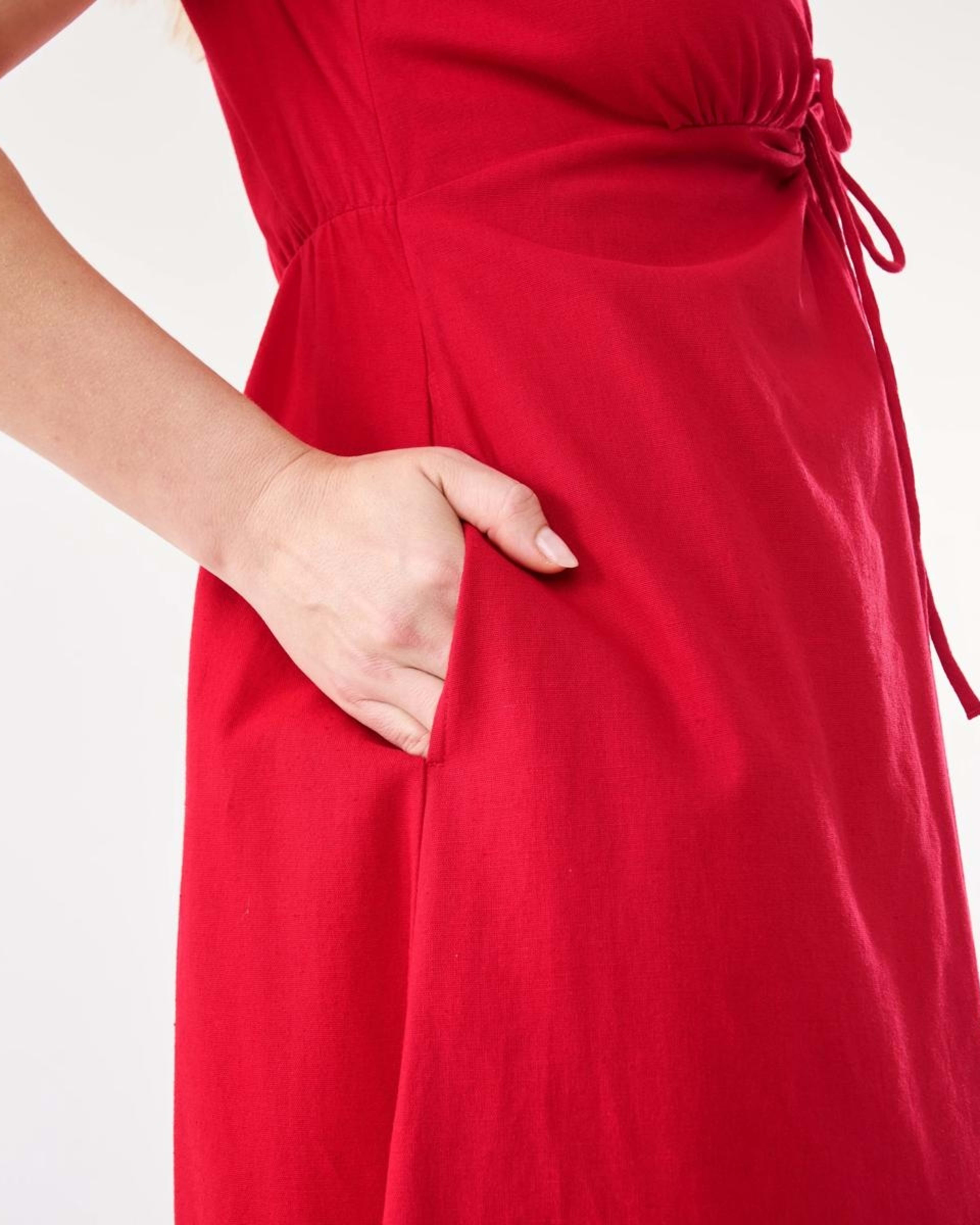 6 Sleeveless Keyhole Maxi Dress Strawberry, 6 of 9