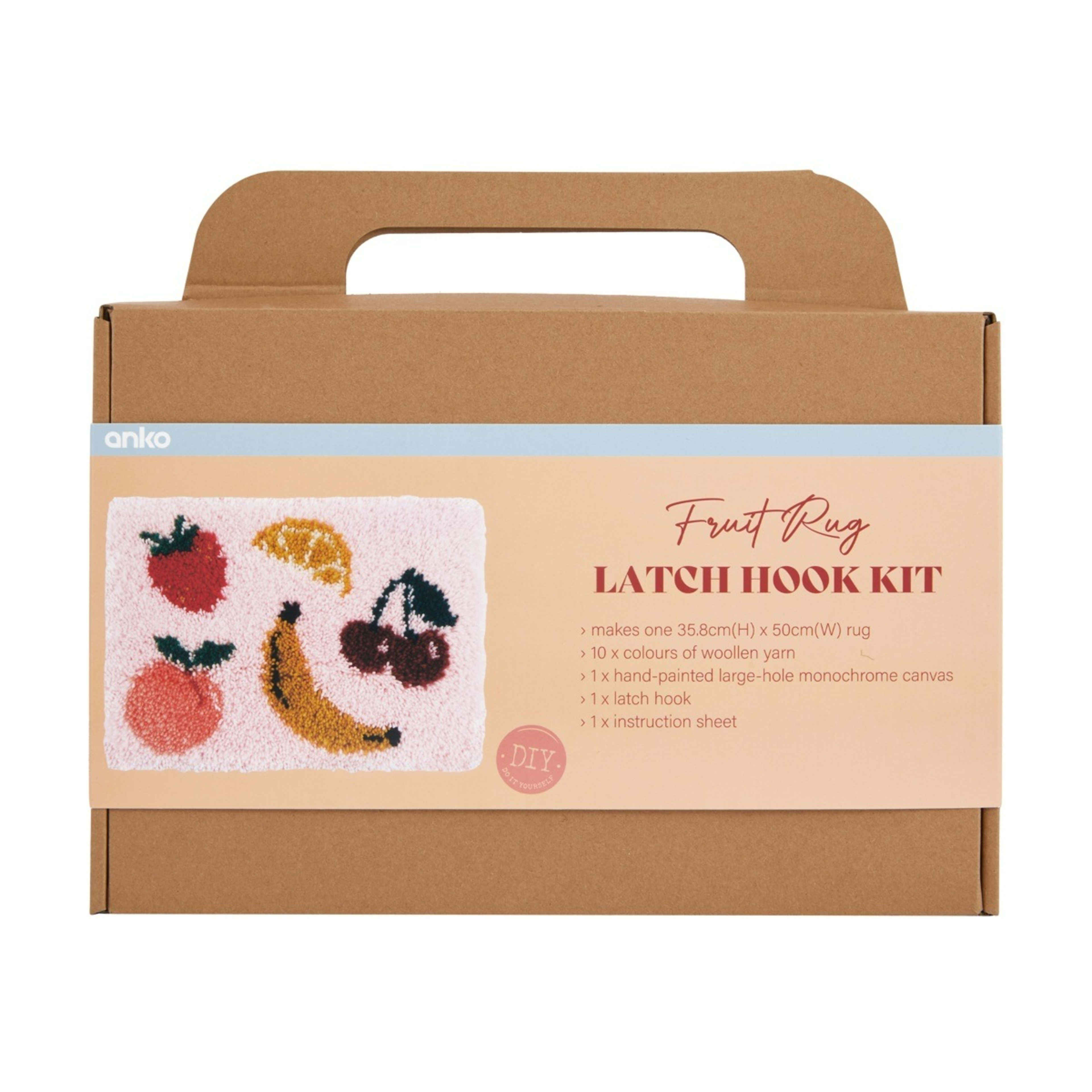 1 Latch Hook Kit - Fruit Rug