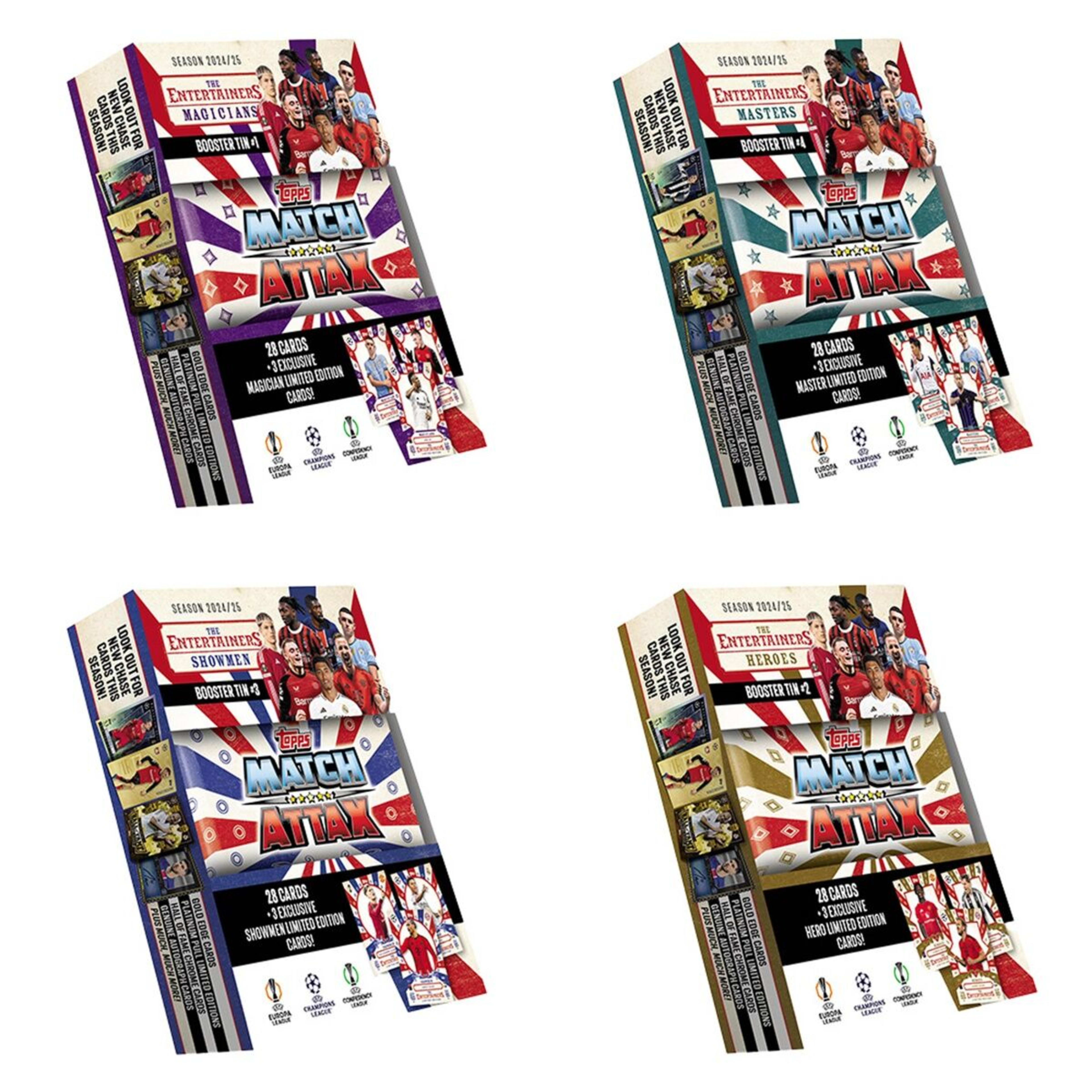 1 Topps Match Attax UEFA League Season 2024/2025 Booster Tin Set - Assorted
