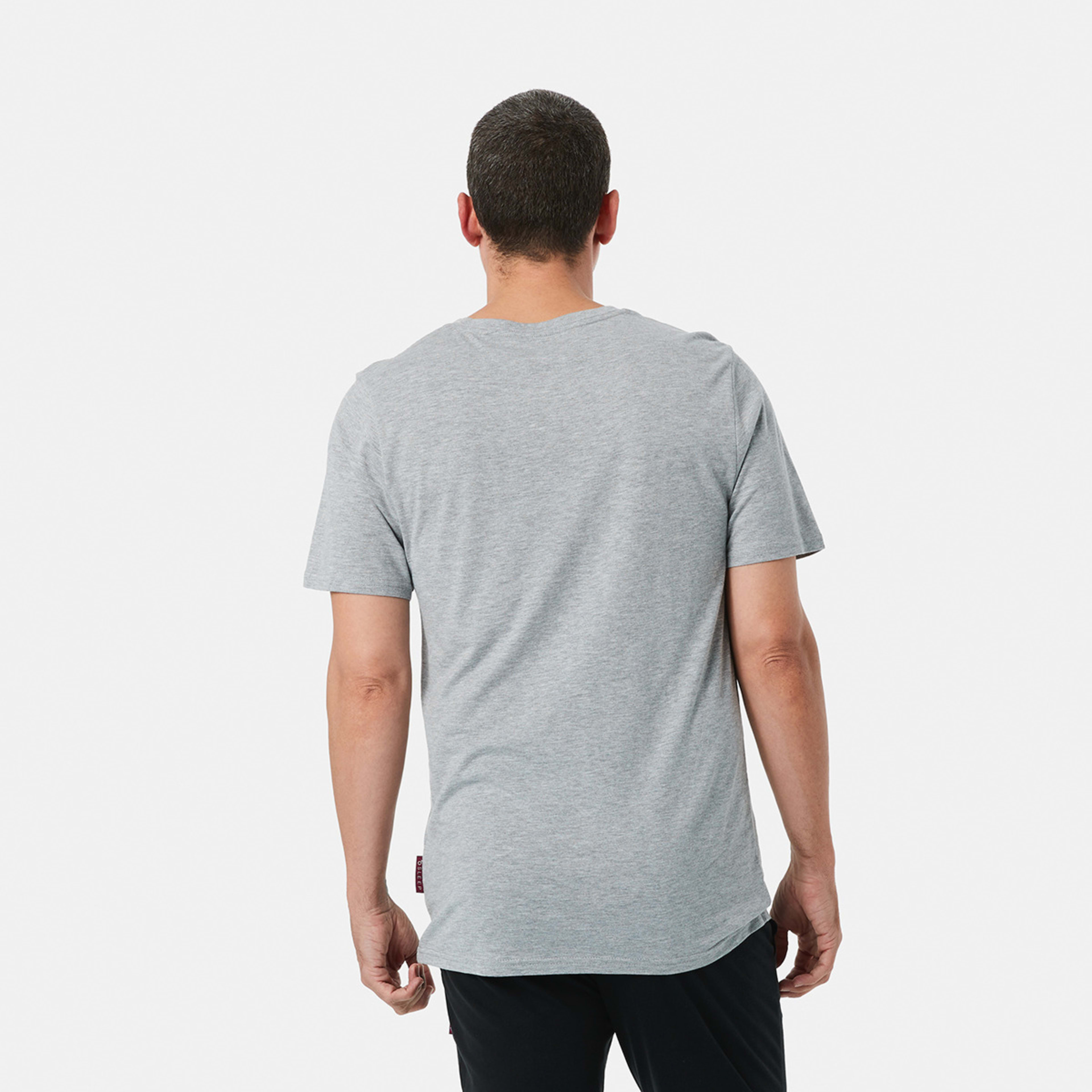 2 Short Sleeve Modal Blend Sleep Top Mid Grey Marle, 2 of 5