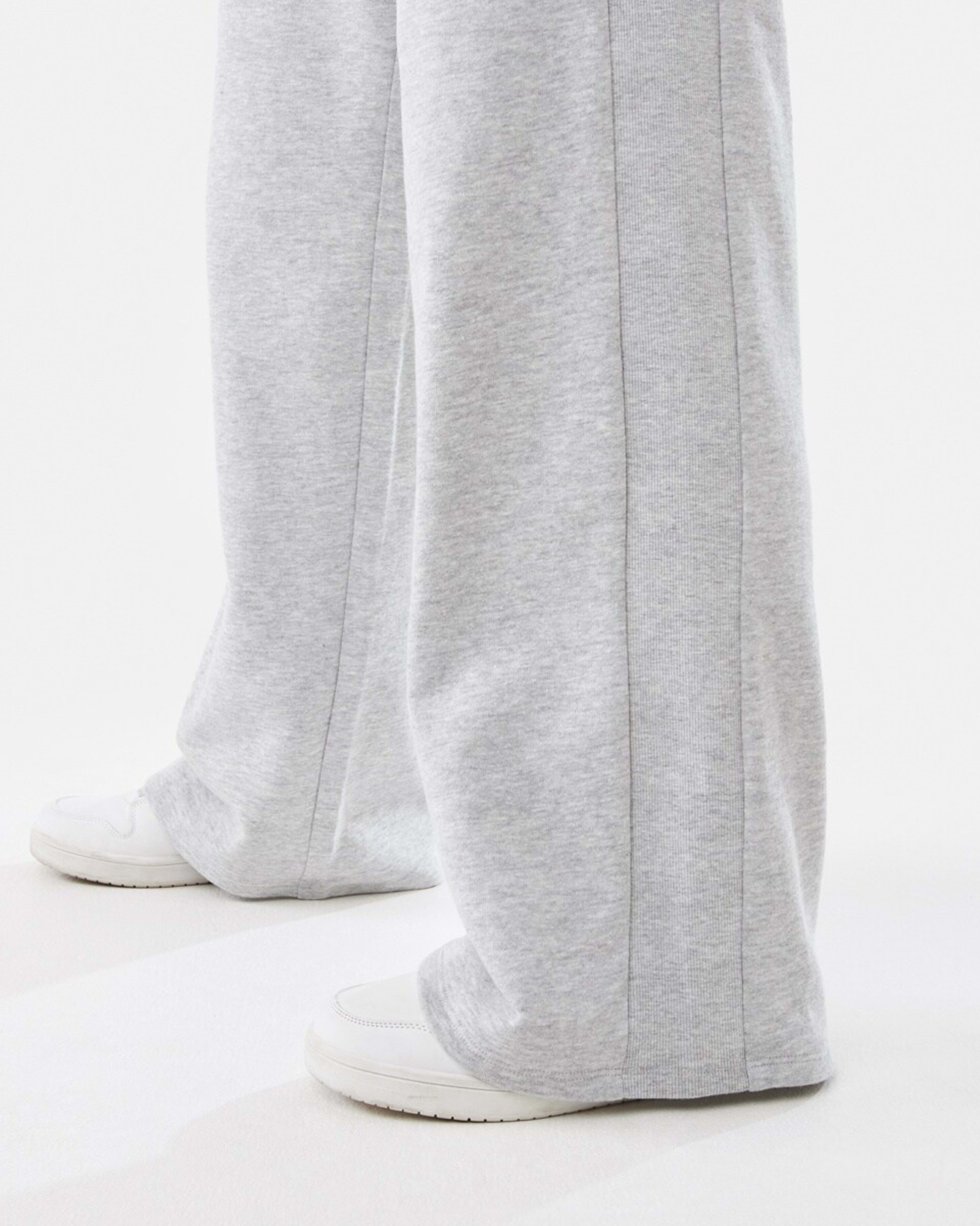 6 Active Womens Straight Leg Panel Trackpants Grey Marle, 6 of 6