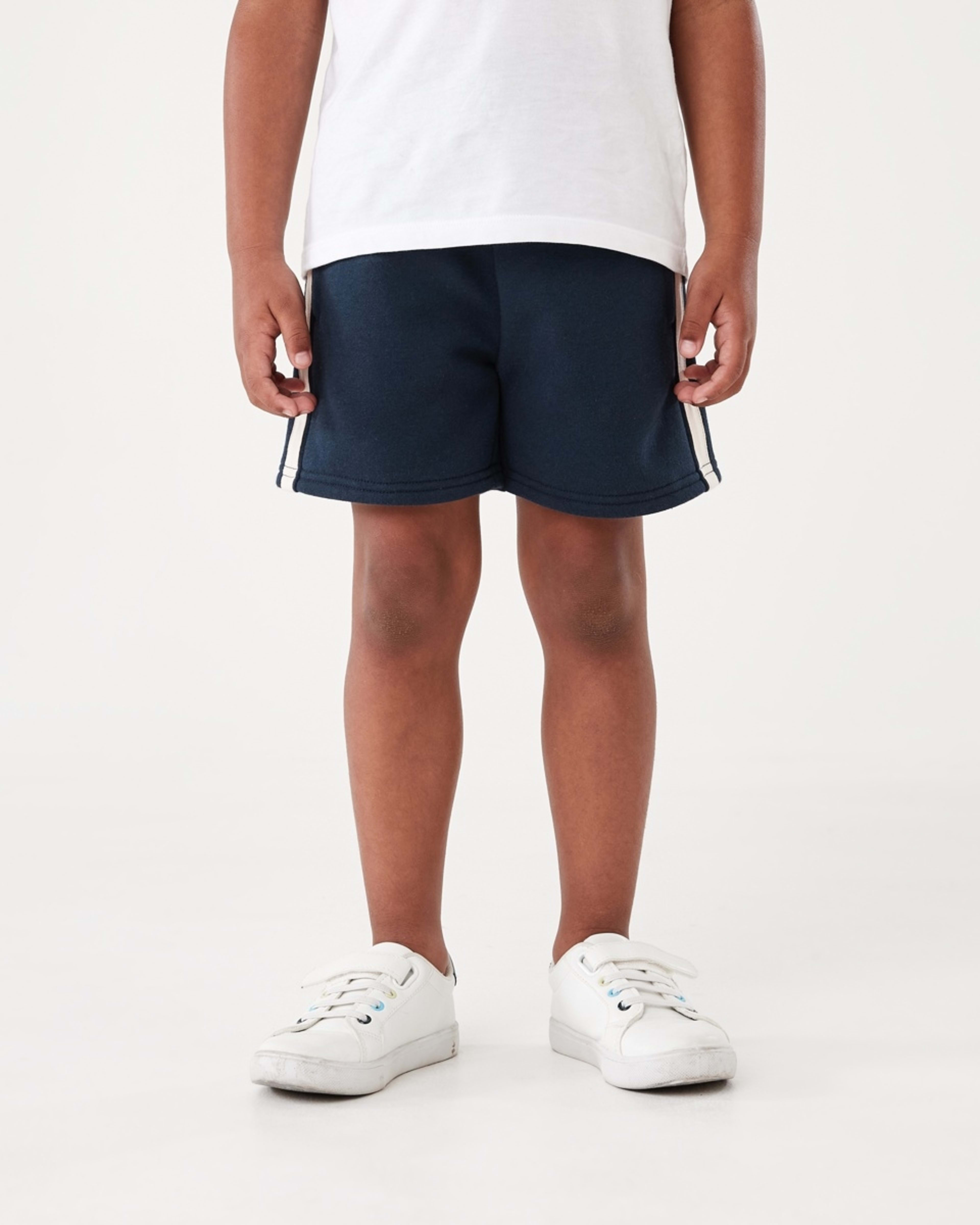 1 Stripe Knit Shorts Dress Navy