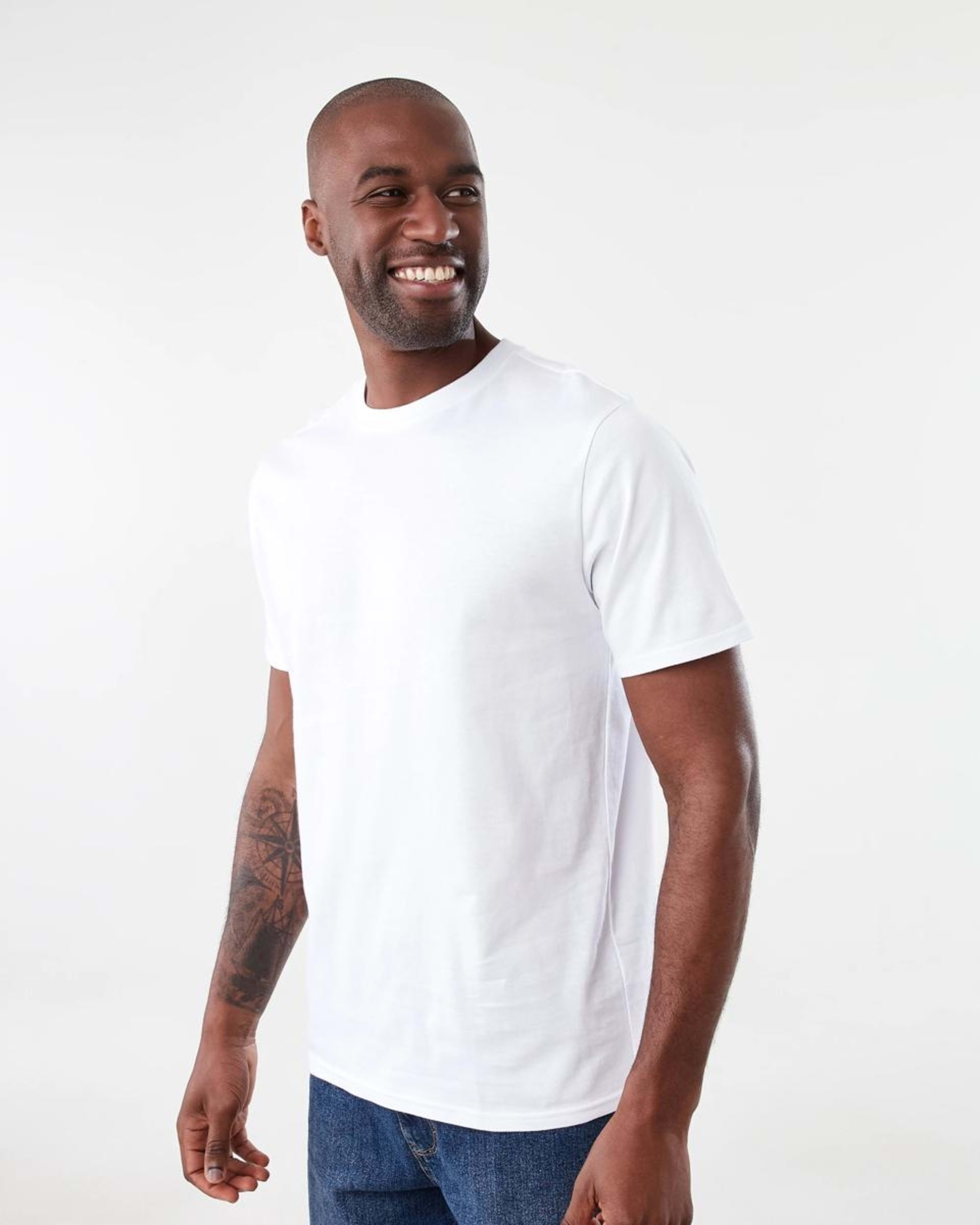 2 Australian Grown Cotton Crew Neck T-shirt WHITE, 2 of 10