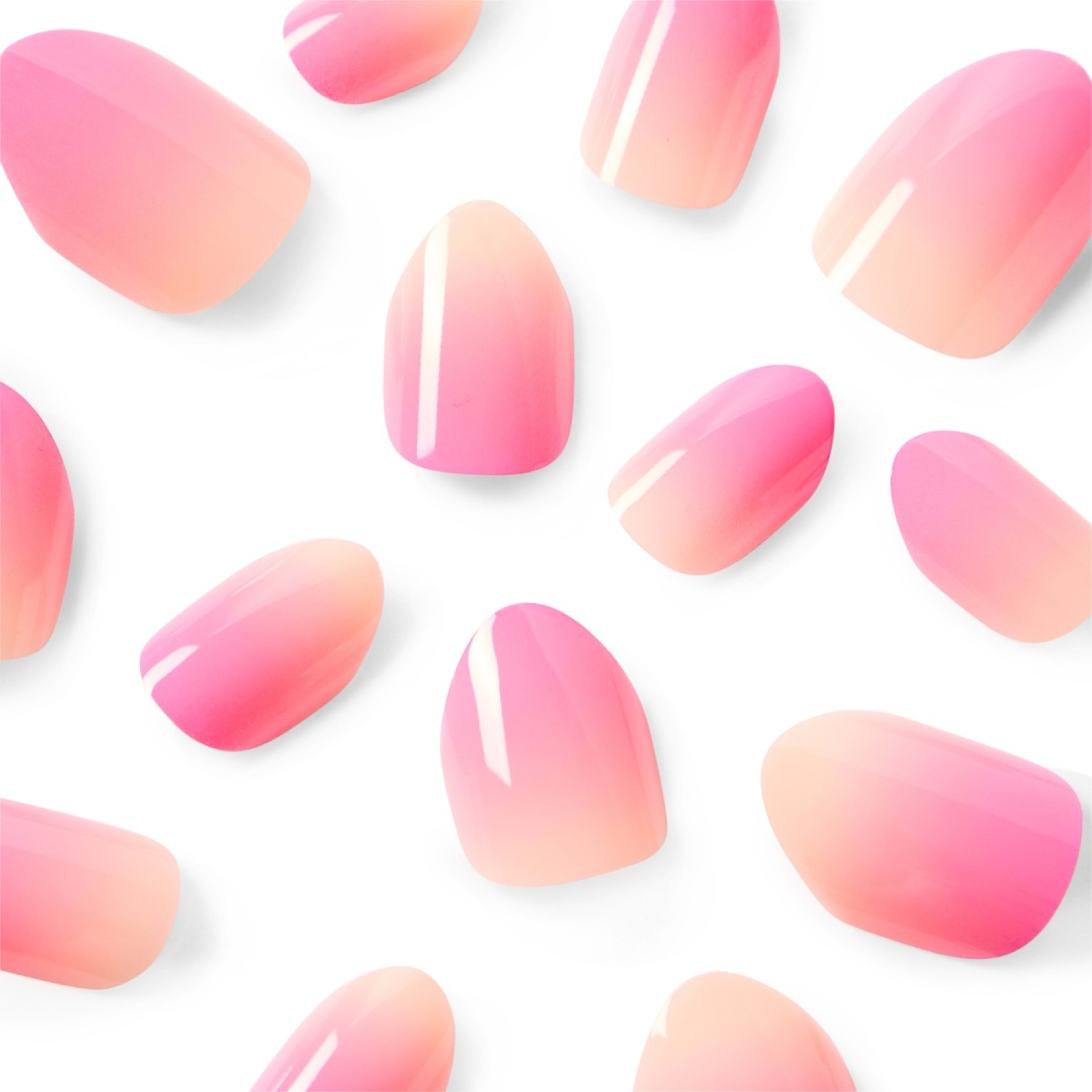 3 OXX Junior 24 Pack Pre-Glued Stick-On Nails - Sunrise Ombre, 3 of 5
