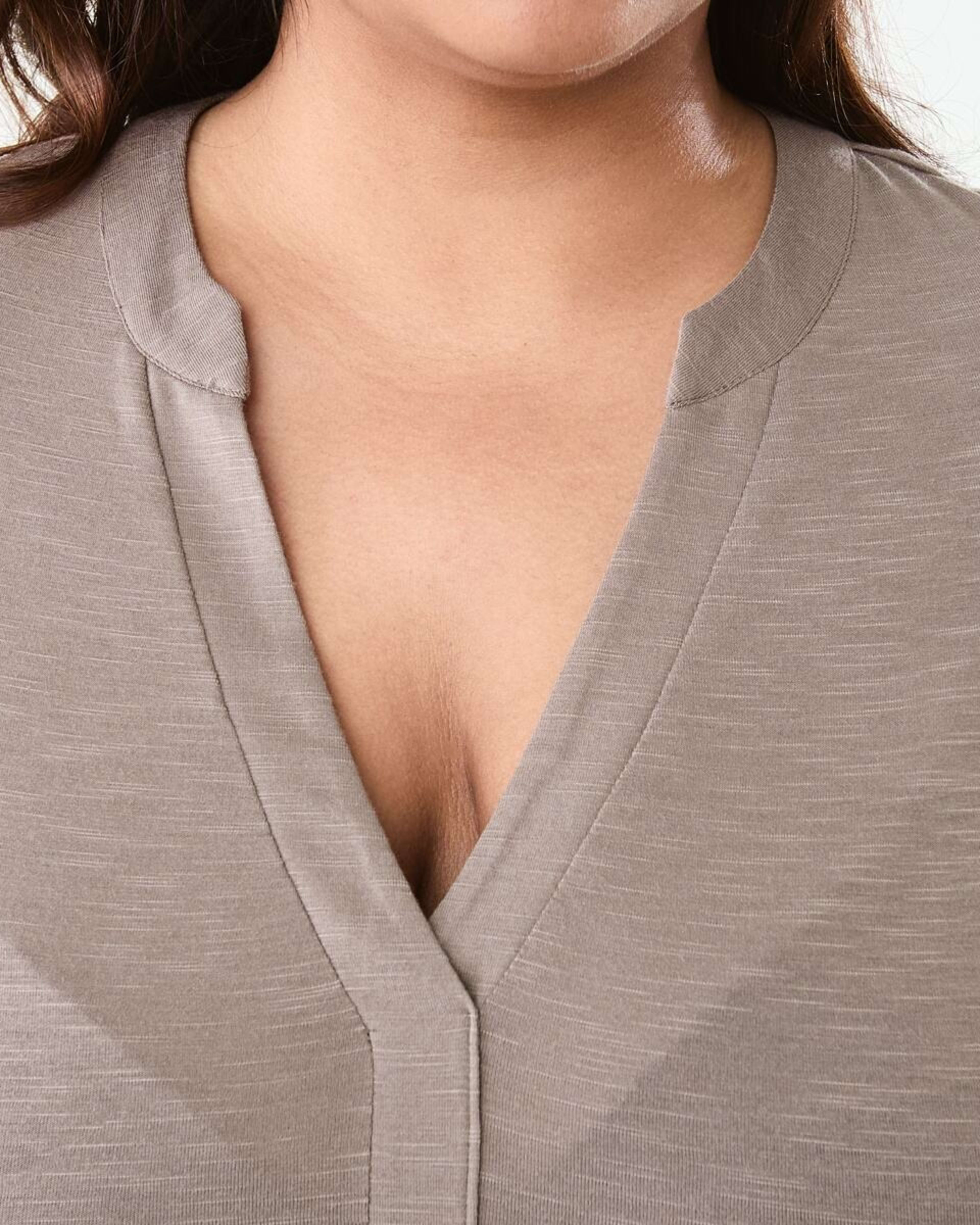 5 Curve Short Sleeve Jersey Midi Dress Taupe Brn, 5 of 7