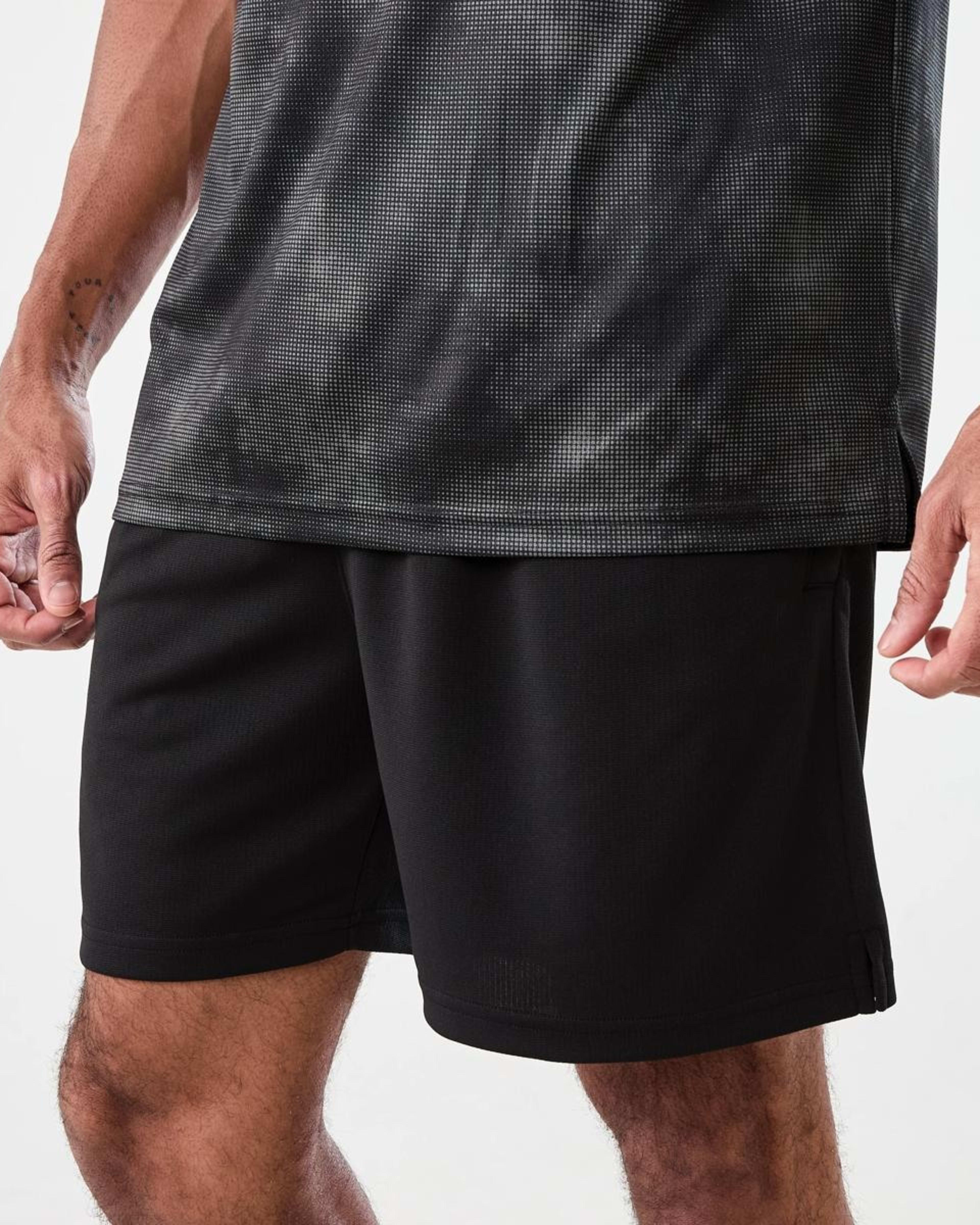 2 Active Mens Comfort Sports Shorts BLACK, 2 of 7