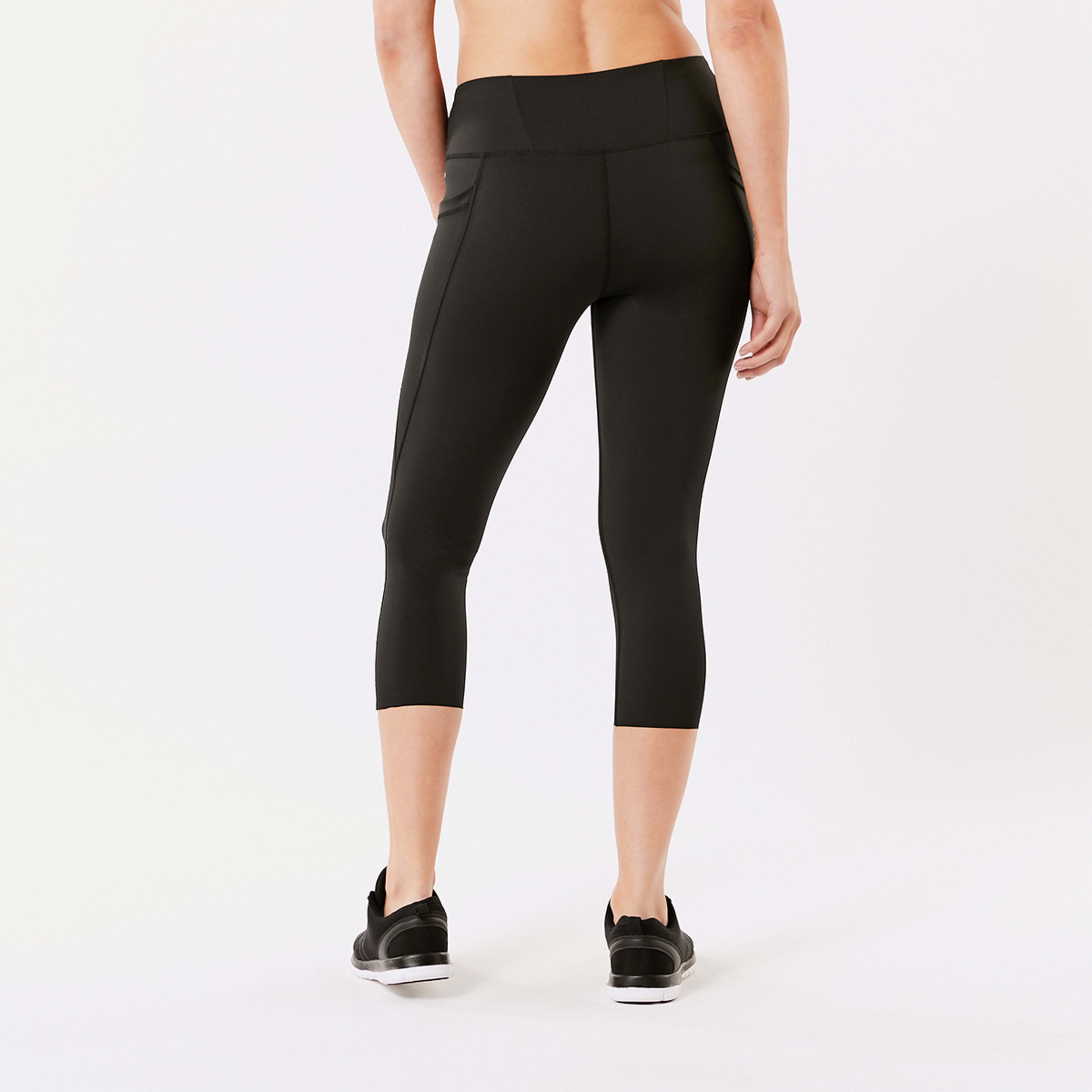 3 Active Womens Crop Training Leggings Black, 3 of 6