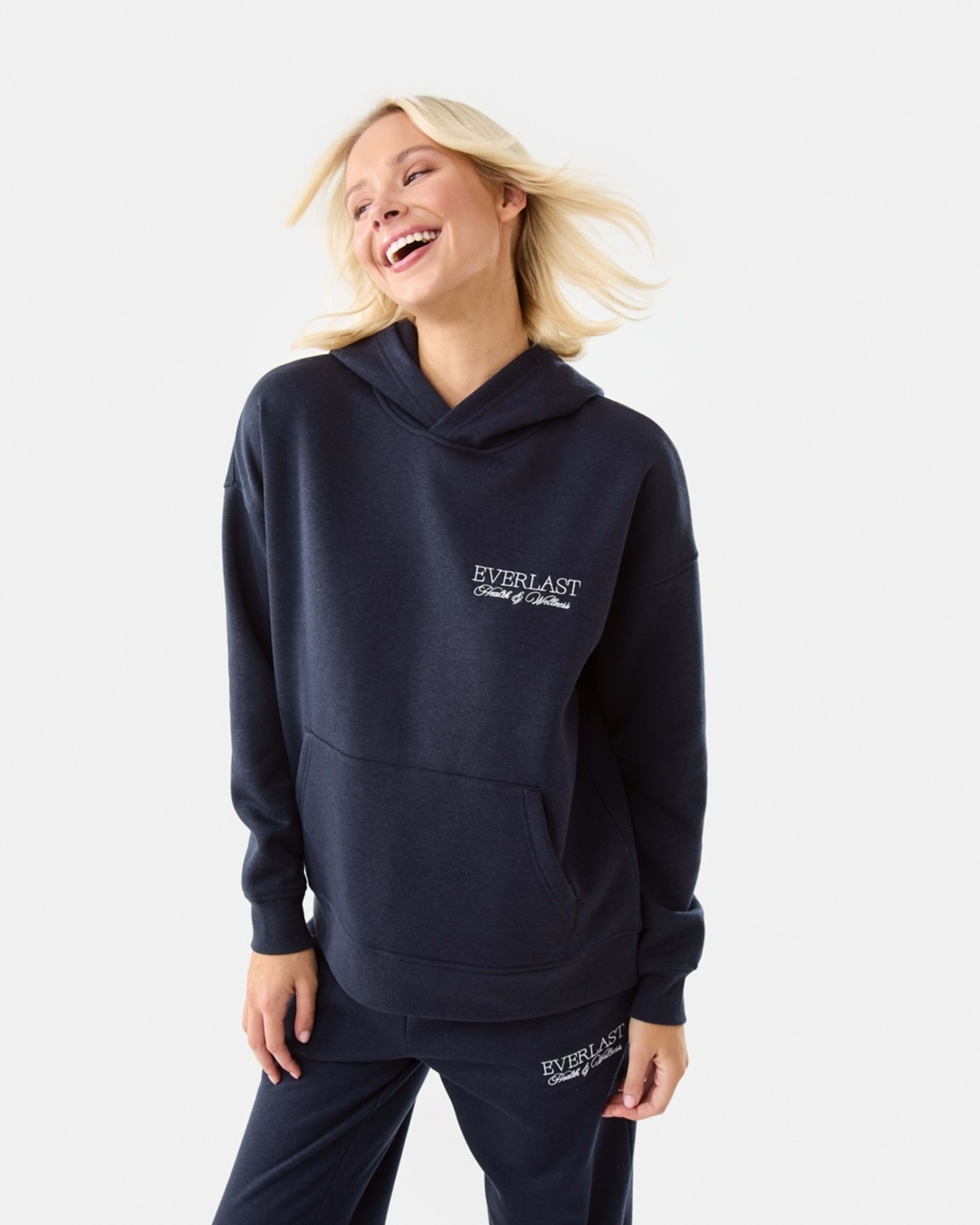 1 Everlast Womens Street Oversized Hoodie Washed Nvy, 1 of 8